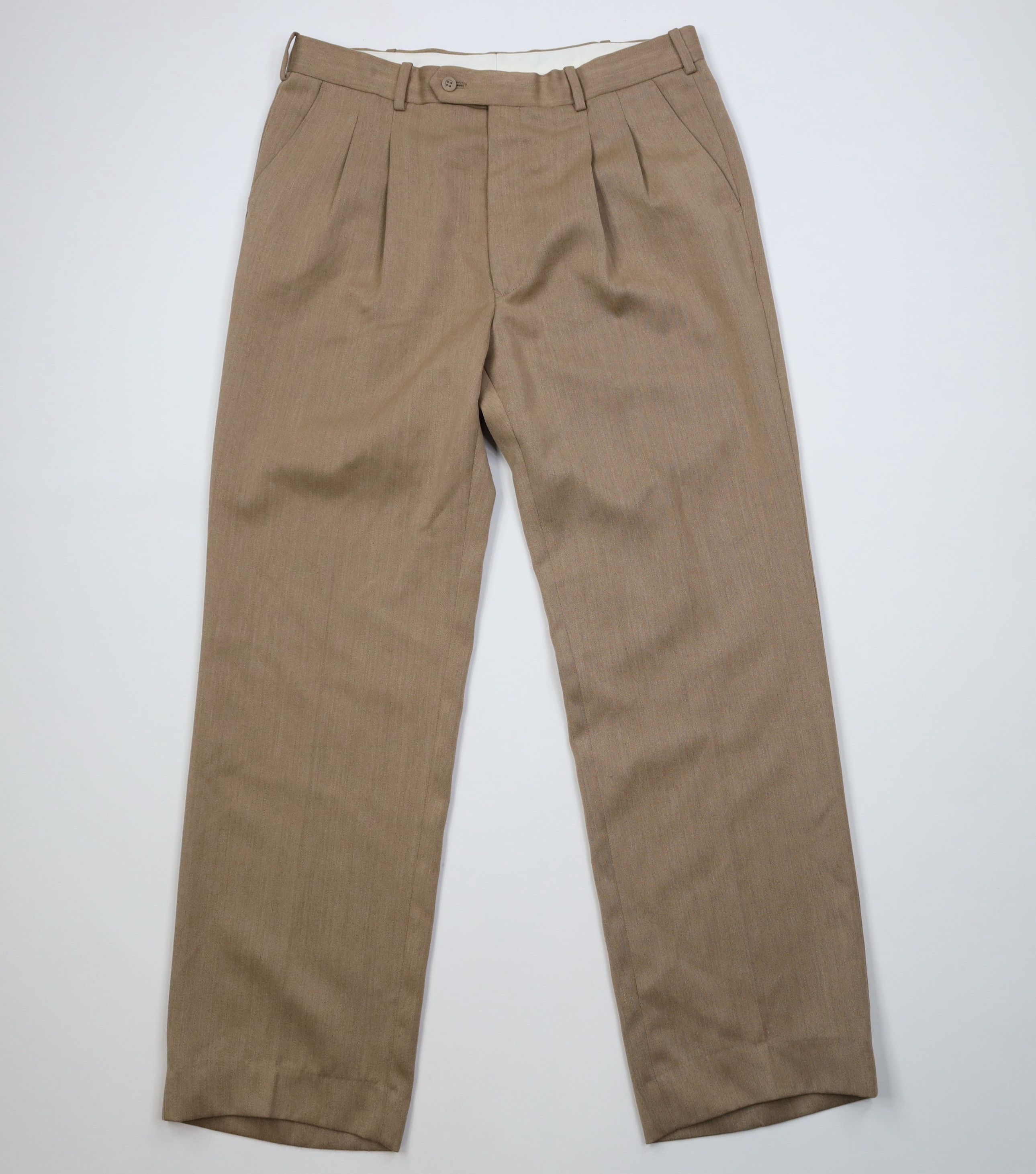 Vintage Vintage 90s Streetwear Wool Blend Knit Wide Leg Chino Pants Size US 34 / EU 50 - 1 Thumbnail