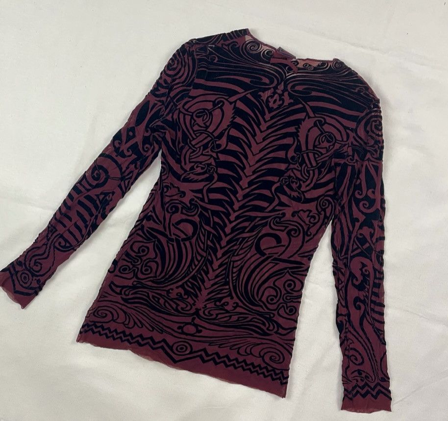 Jean Paul Gaultier SS1996 Jean Paul Gaultier Tribal Tattoo Skeleton Mesh Top Size US M / EU 48-50 / 2 - 4 Thumbnail