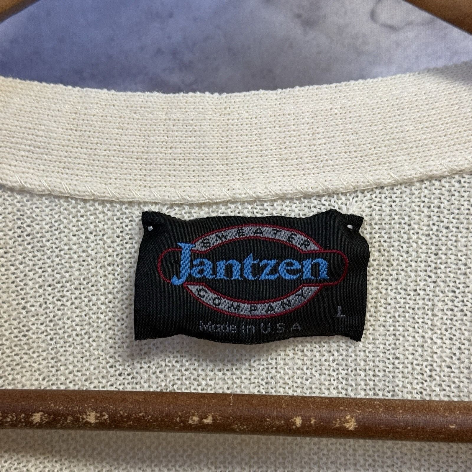 Jantzen VTG Jantzen Sweater Mens Large Button Up Cardigan USA 80s Size US L / EU 52-54 / 3 - 7 Thumbnail
