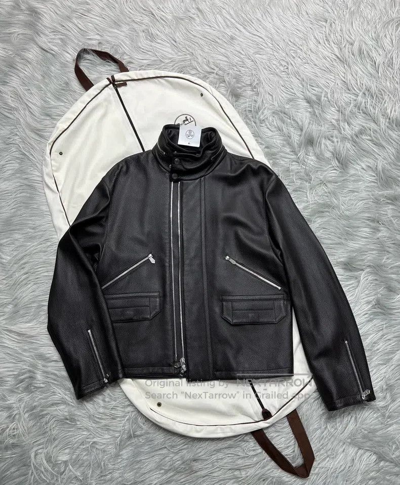 Hermes Hermes Poster Model Hunting Leather Jacket, 100% Reindeer Size US M / EU 48-50 / 2 - 2 Thumbnail