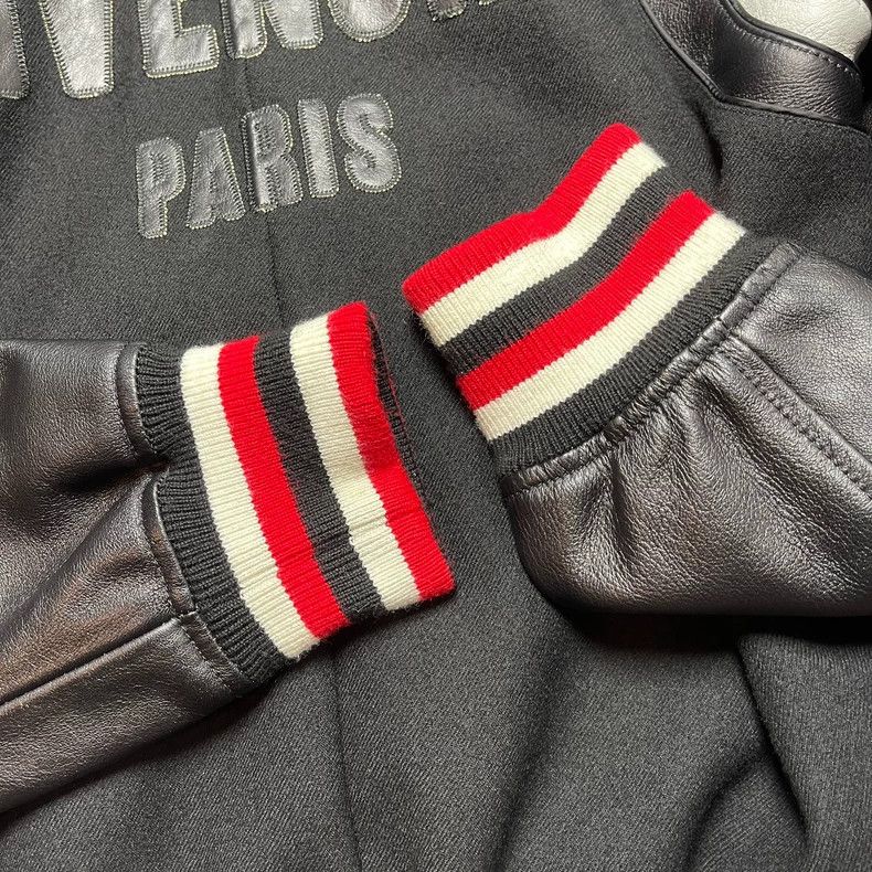 Givenchy Givenchy Black and White Wool Baseball Jacket with Leather Size US L / EU 52-54 / 3 - 8 Thumbnail