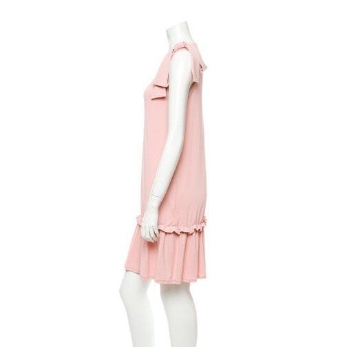 RED Valentino Ruffled Hem Dress with Bows in Blush Pink and size Large Size L / US 10 / IT 46 - 2 Thumbnail