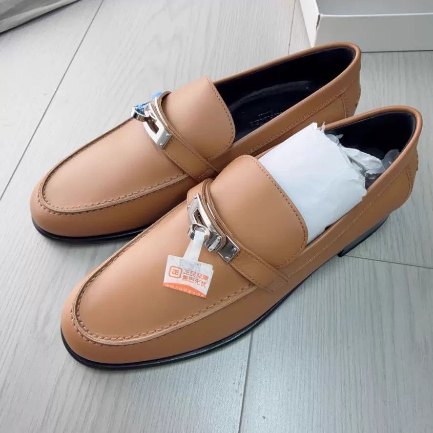 Hermes Hermes leather shoes 37 brown Size US 6 / IT 36 - 1 Thumbnail
