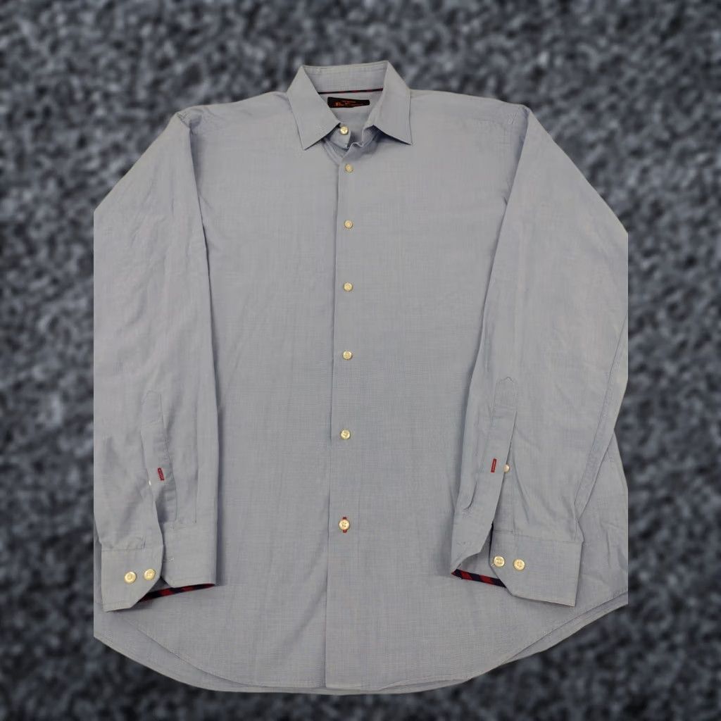Ben Sherman Ben Sherman Mens Long Sleeve Button Front Shirt Size L 16.5 34/35 Blue #413 Size US L / EU 52-54 / 3 - 1 Thumbnail