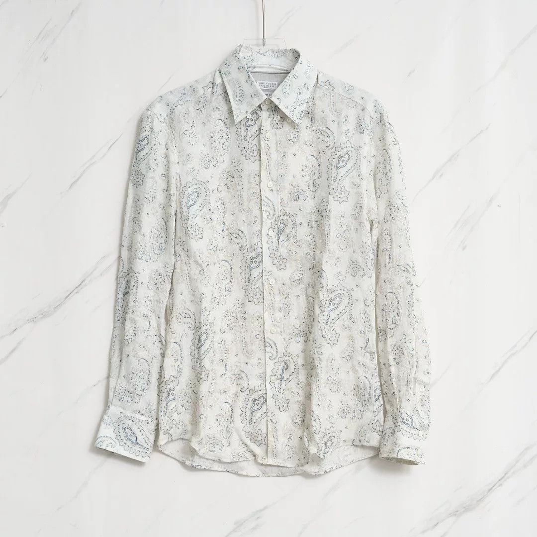 Brunello Cucinelli Brunello Cucinelli Men's Floral Print Shirt Size US M / EU 48-50 / 2 - 1 Thumbnail