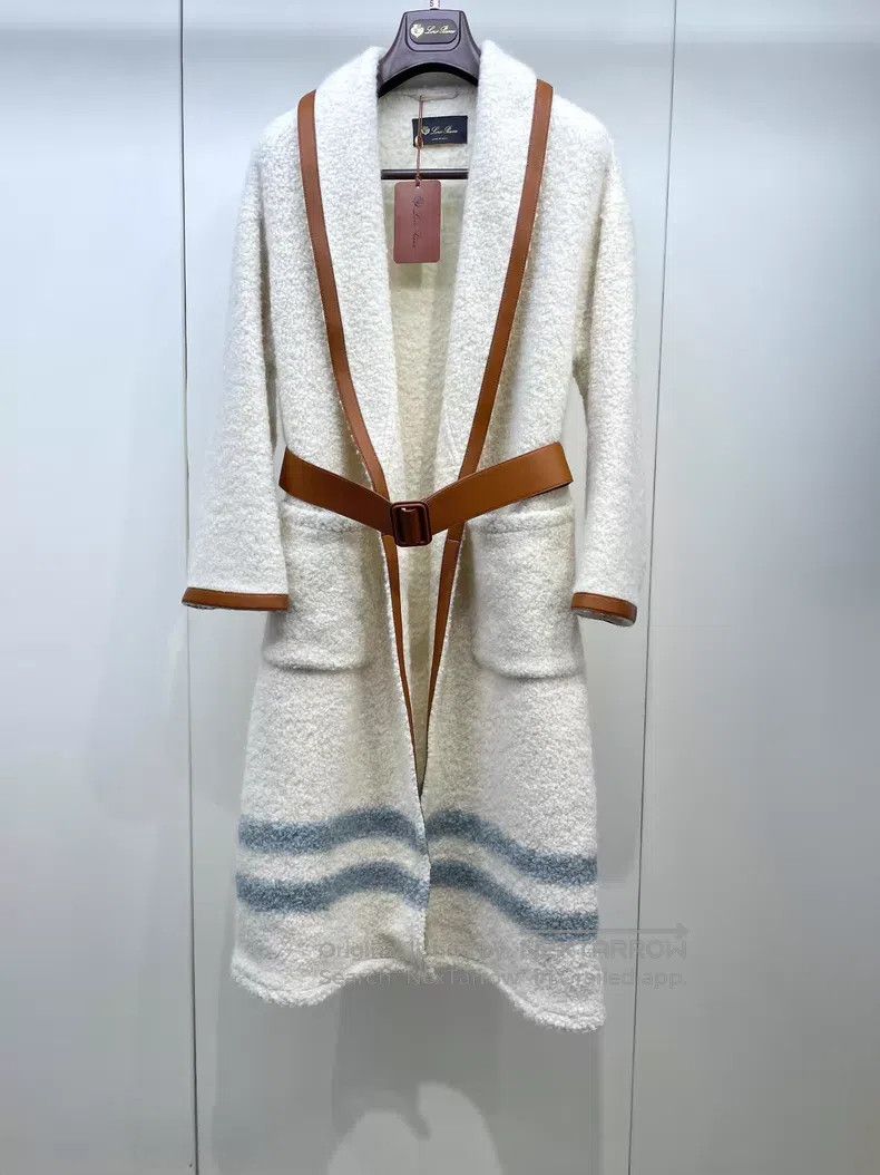 Loro Piana Loro Piana Cowhide belt alpaca wool coat Size XS / US 0-2 / IT 36-38 - 1 Thumbnail