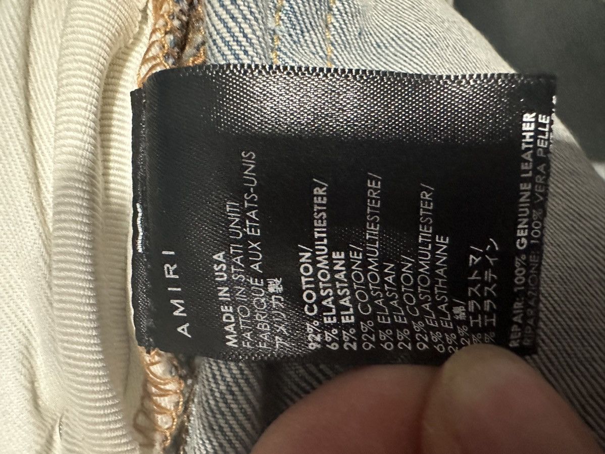 Alchemist × Amiri AMIRI ALCHEMIST LEATHER STAR JEANS - CLAY INDIGO Size US 34 / EU 50 - 8 Thumbnail