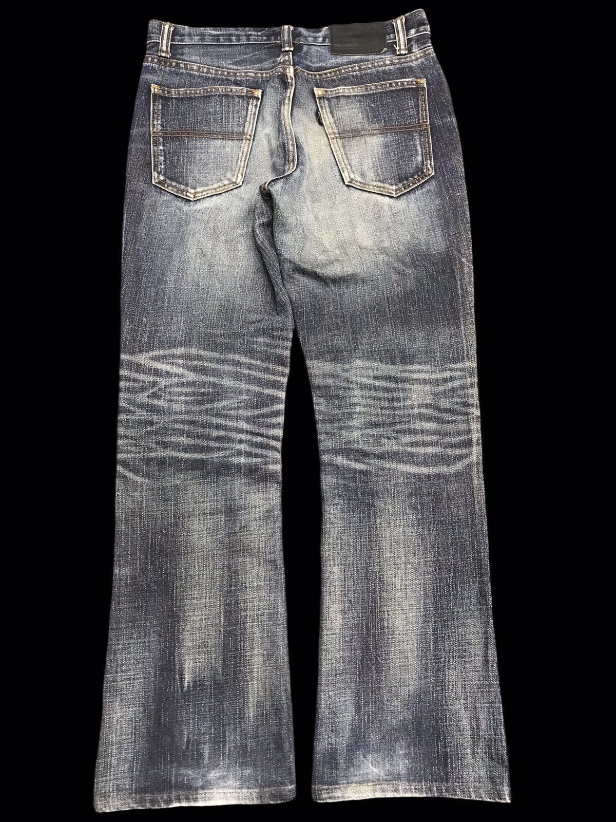 Big John × Vintage 💥FLARE💥VINTAGE BIG JOHN JAPAN STONEWASH FLARE DENIM F452 Size US 29 - 2 Thumbnail