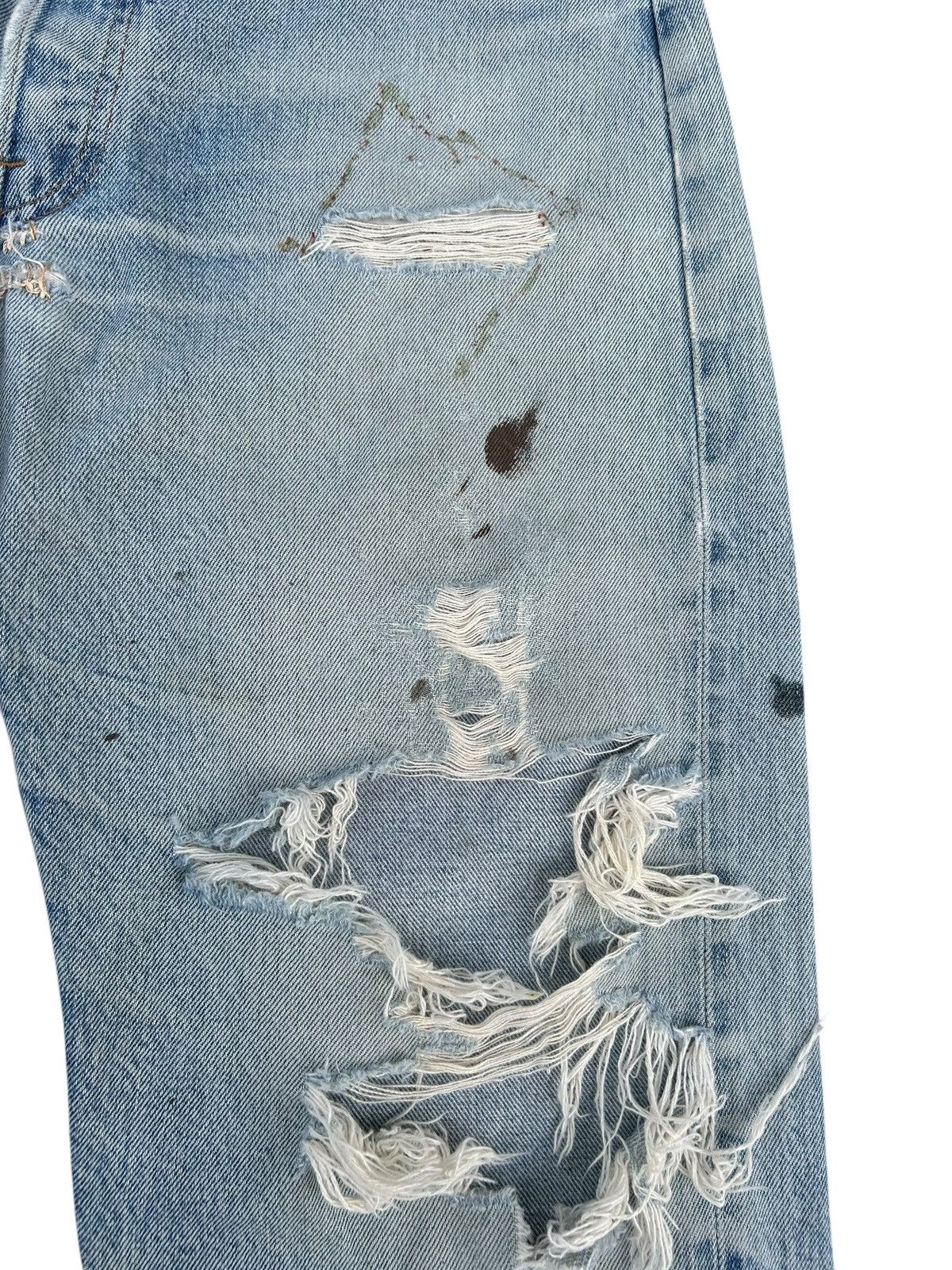 Levi's 80's THRASHED Levi's 524 Reconstructed Repair Denim Size US 34 / EU 50 - 6 Thumbnail