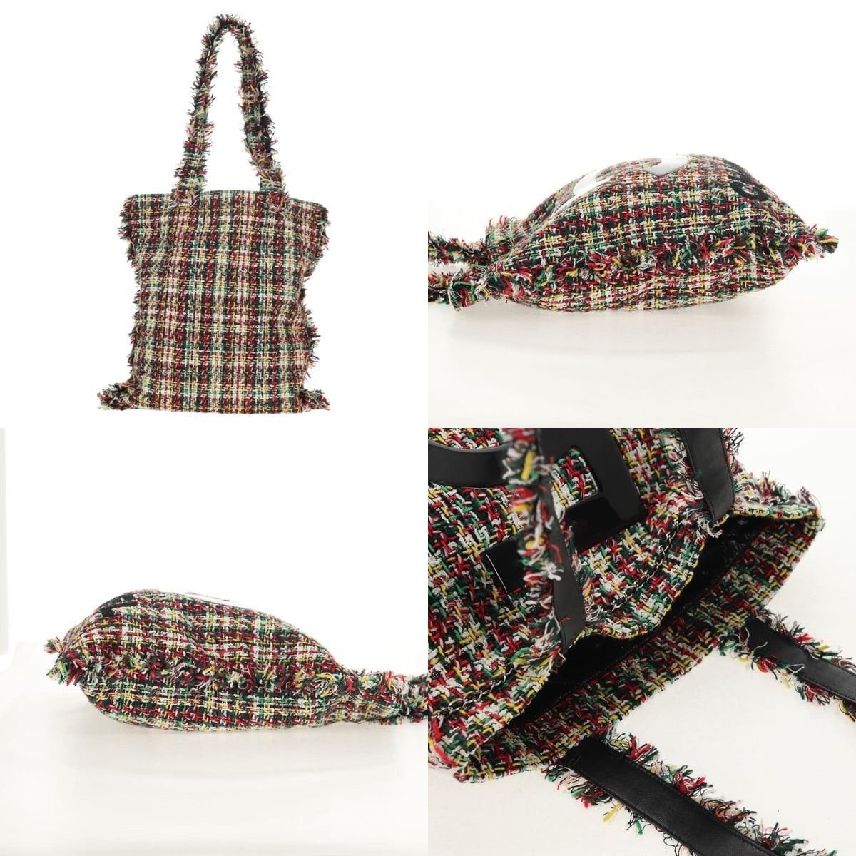 Chanel Chanel Tweed Multicolor Silver CC Tote Bag Size ONE SIZE - 3 Thumbnail