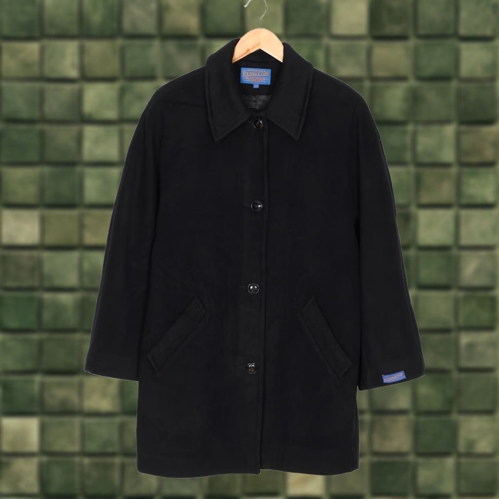 Pendleton VINTAGE Pendleton Black Wool Coat Women Size 10 Made in USA MJ5477 Size L / US 10 / IT 46 - 1 Thumbnail