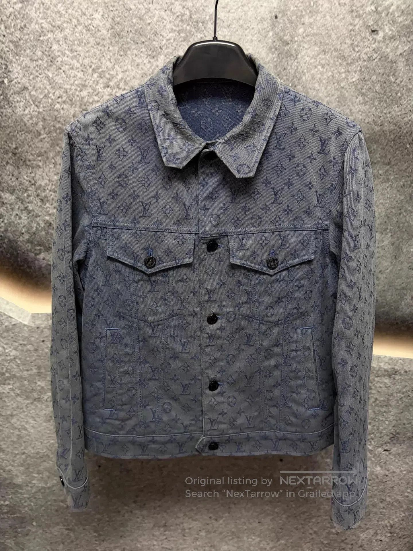 Louis Vuitton Blue Patterned Denim Jacket. Size US S / EU 44-46 / 1 - 1 Thumbnail