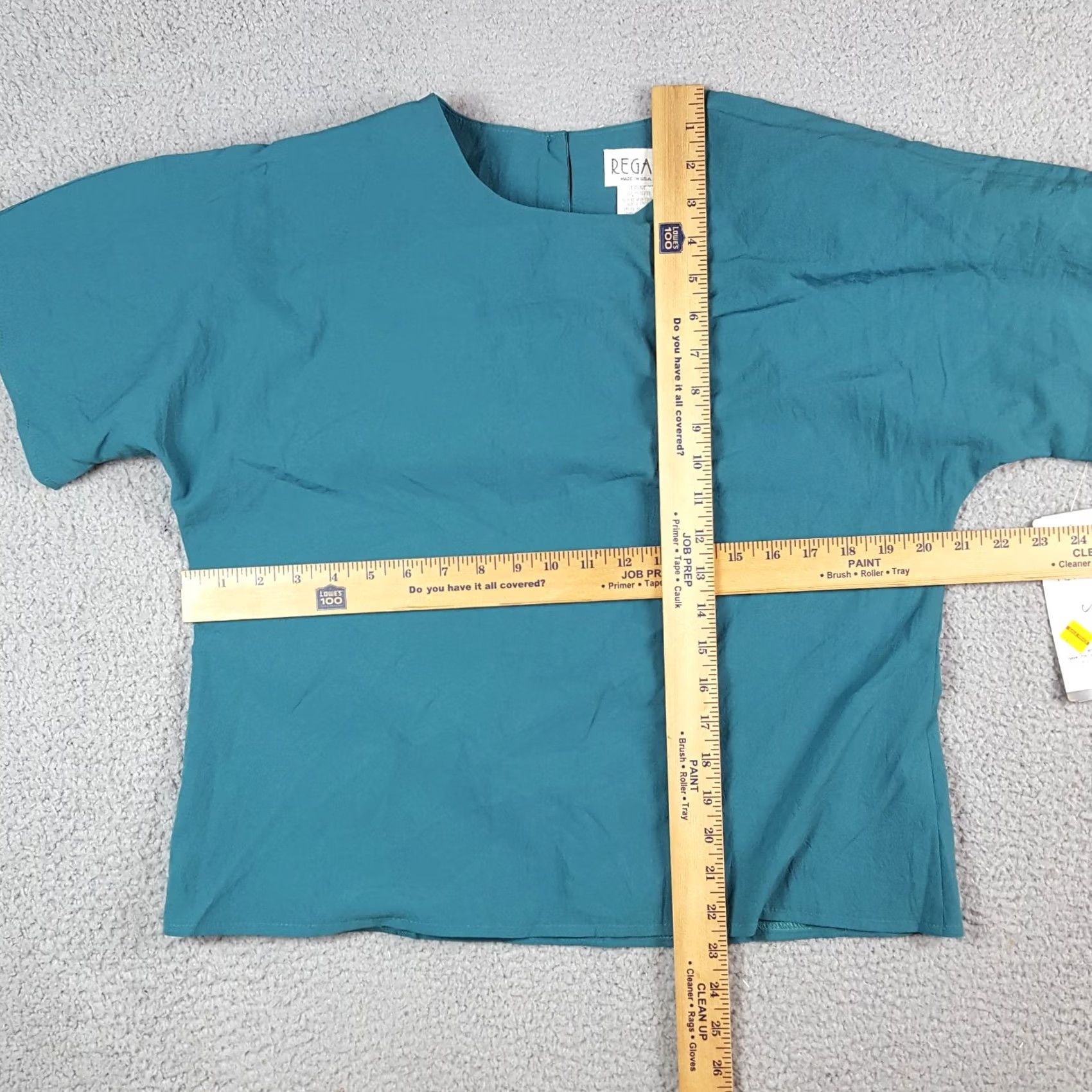Altea VINTAGE Regal T-Shirt Womens Petite M Teal Short Sleeve Crew Neck Lightweight Breathable Top Hiking 90s Retro Y2K Style Womens Shirt Size M / US 6-8 / IT 42-44 - 6 Thumbnail