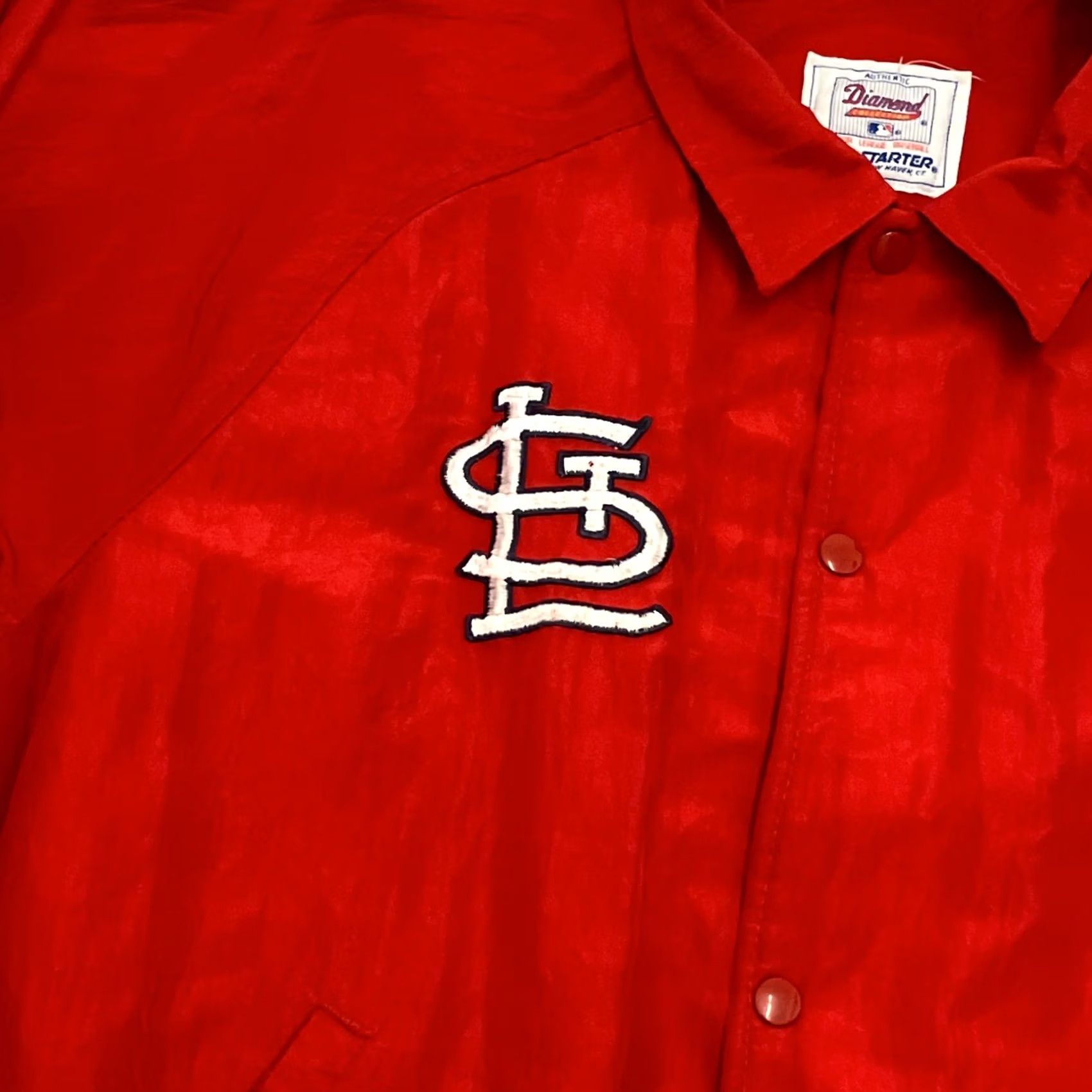 Starter VINTAGE Starter Diamond St Louis Cardinals Jacket Mens L Red MLB Bomber Jacket Size US L / EU 52-54 / 3 - 2 Thumbnail