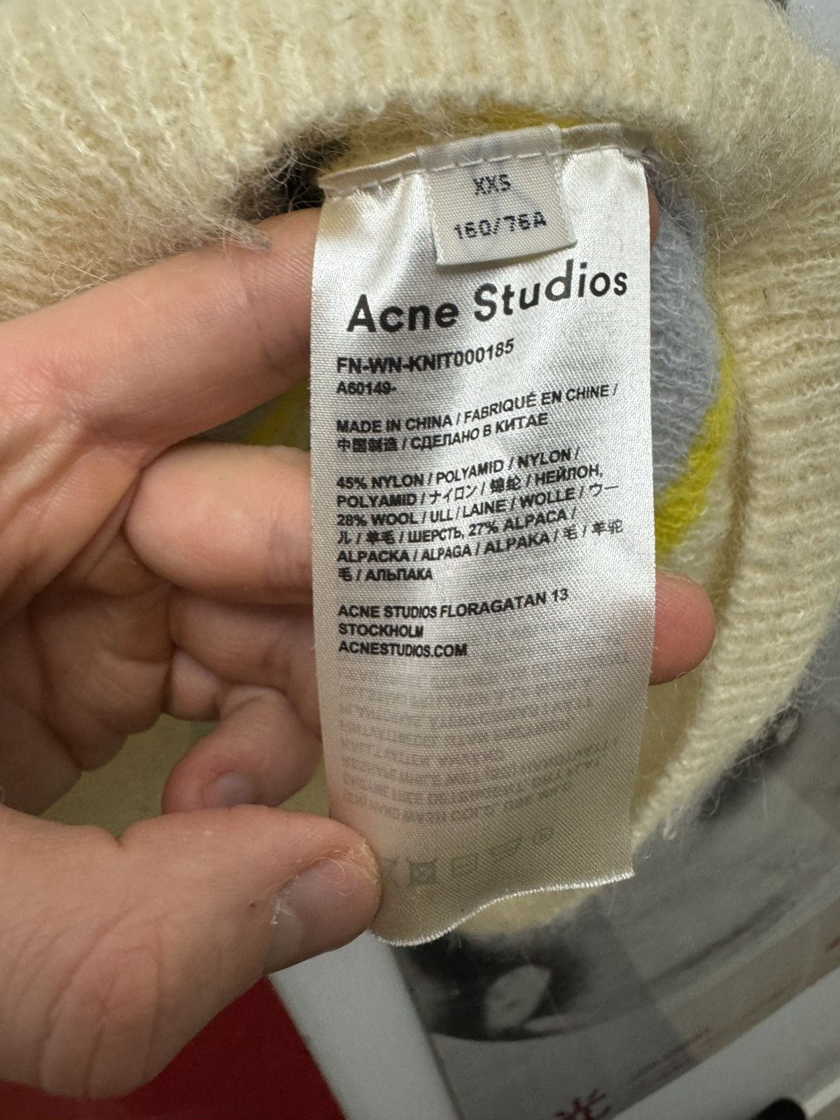 Acne Studios Acne Studios Mohair Yellow Oversize Luxury Sweater Striped Size US S / EU 44-46 / 1 - 5 Thumbnail