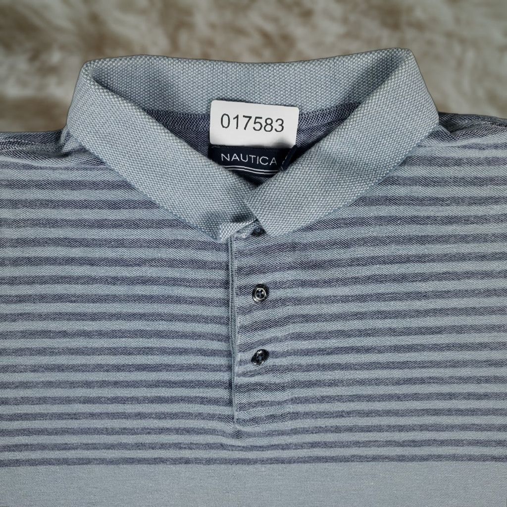 Nautica Nautica Polo Shirt Blue Striped Golf Casual XL Mens Short Sleeve Size US XL / EU 56 / 4 - 1 Thumbnail