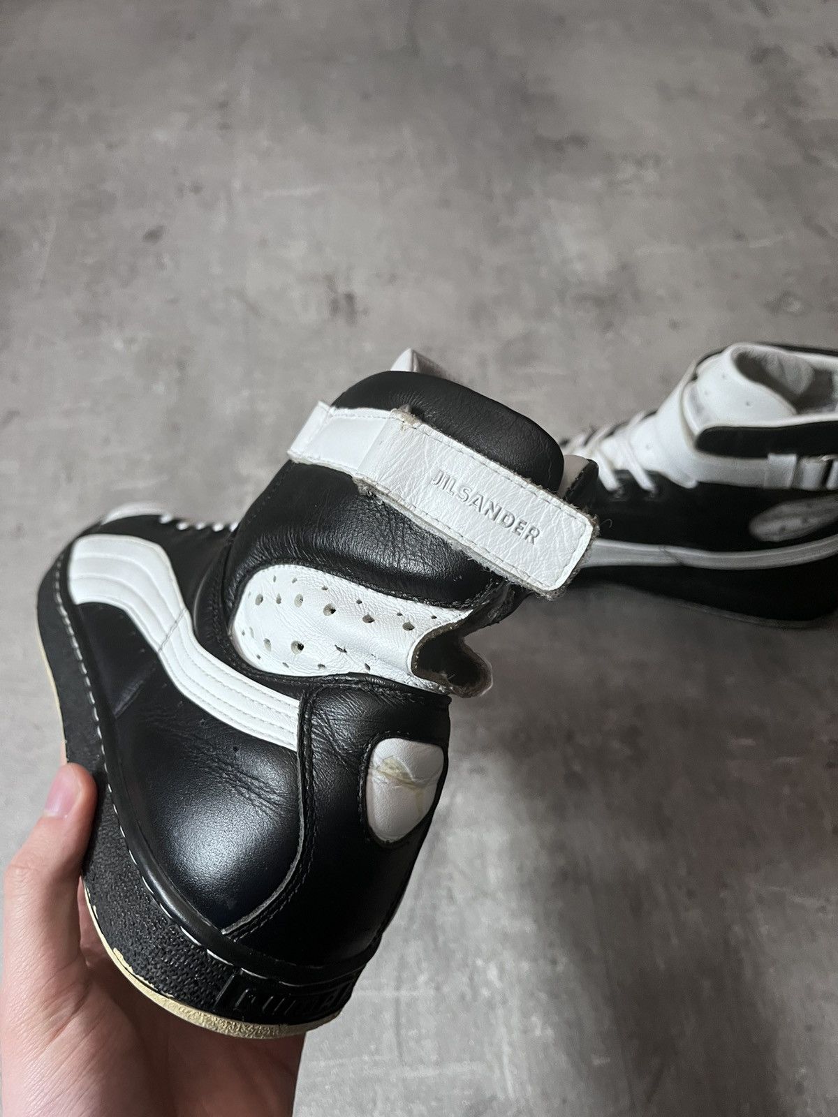 Jil Sander × Puma Jil Sander x Puma leather high boots black white Size US 12 / EU 45 - 10 Thumbnail