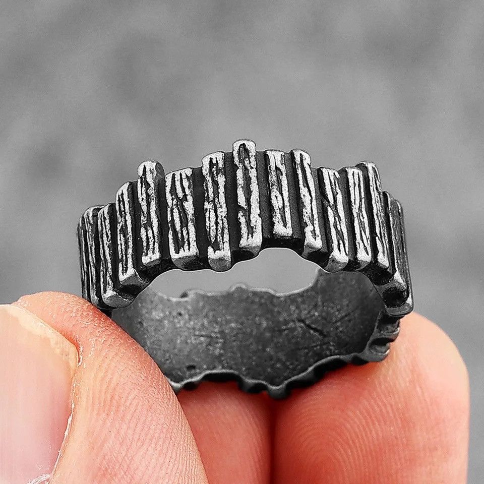 Jewelry × Vintage Vintage Gothic Aesthetic Retro Stainless Steel Rings Size ONE SIZE - 1 Thumbnail