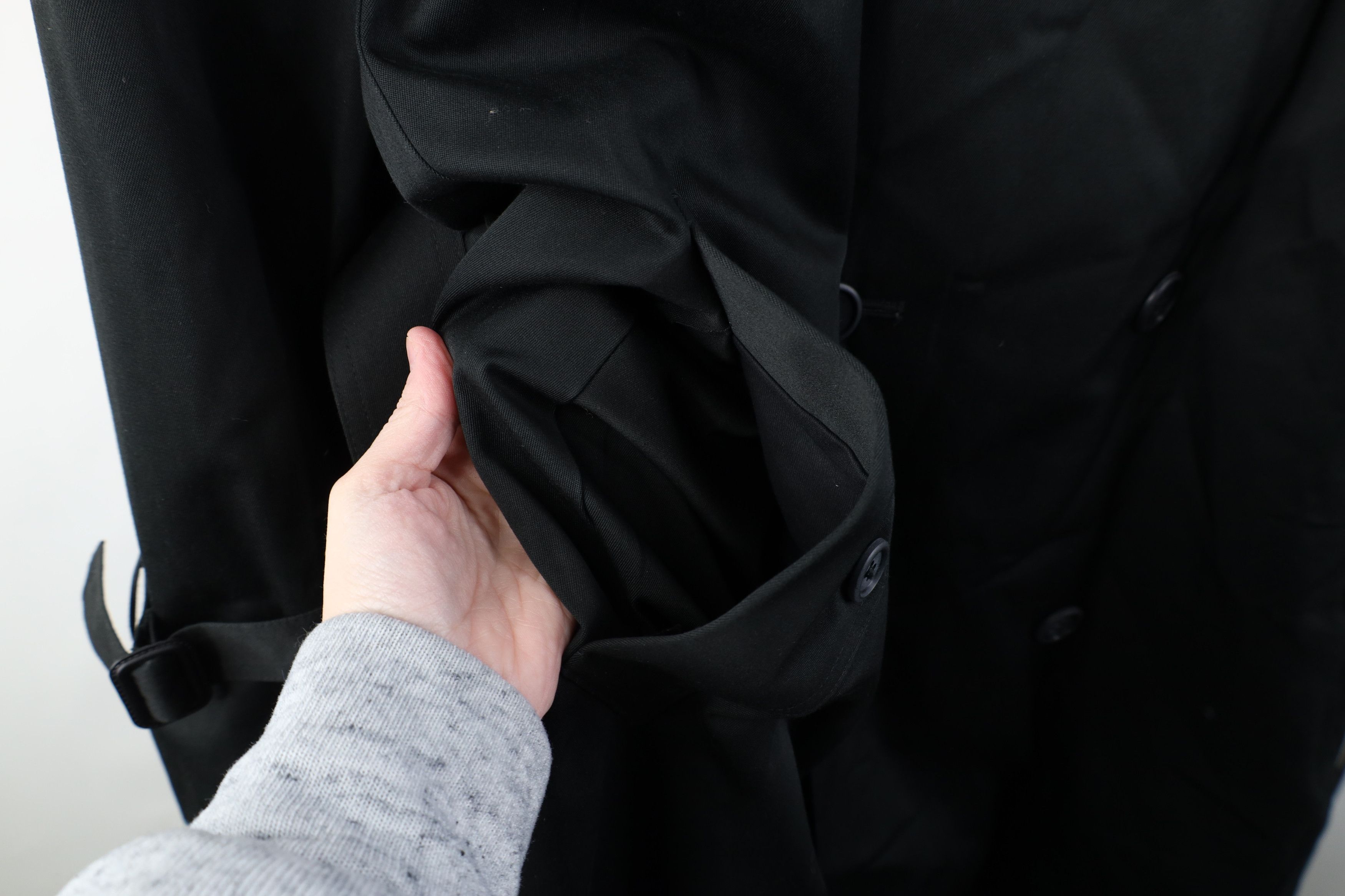 Vintage Vintage 90s Streetwear Lined Belted Trench Coat Jacket Black Size US XXL / EU 58 / 5 - 10 Thumbnail