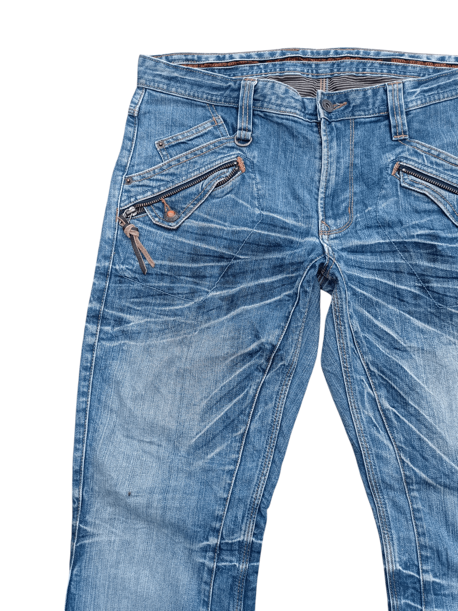Japanese Brand FLARED 🔥 Nicole Club For Men Multi Pocket Whiskers Denim Size US 34 / EU 50 - 16 Thumbnail