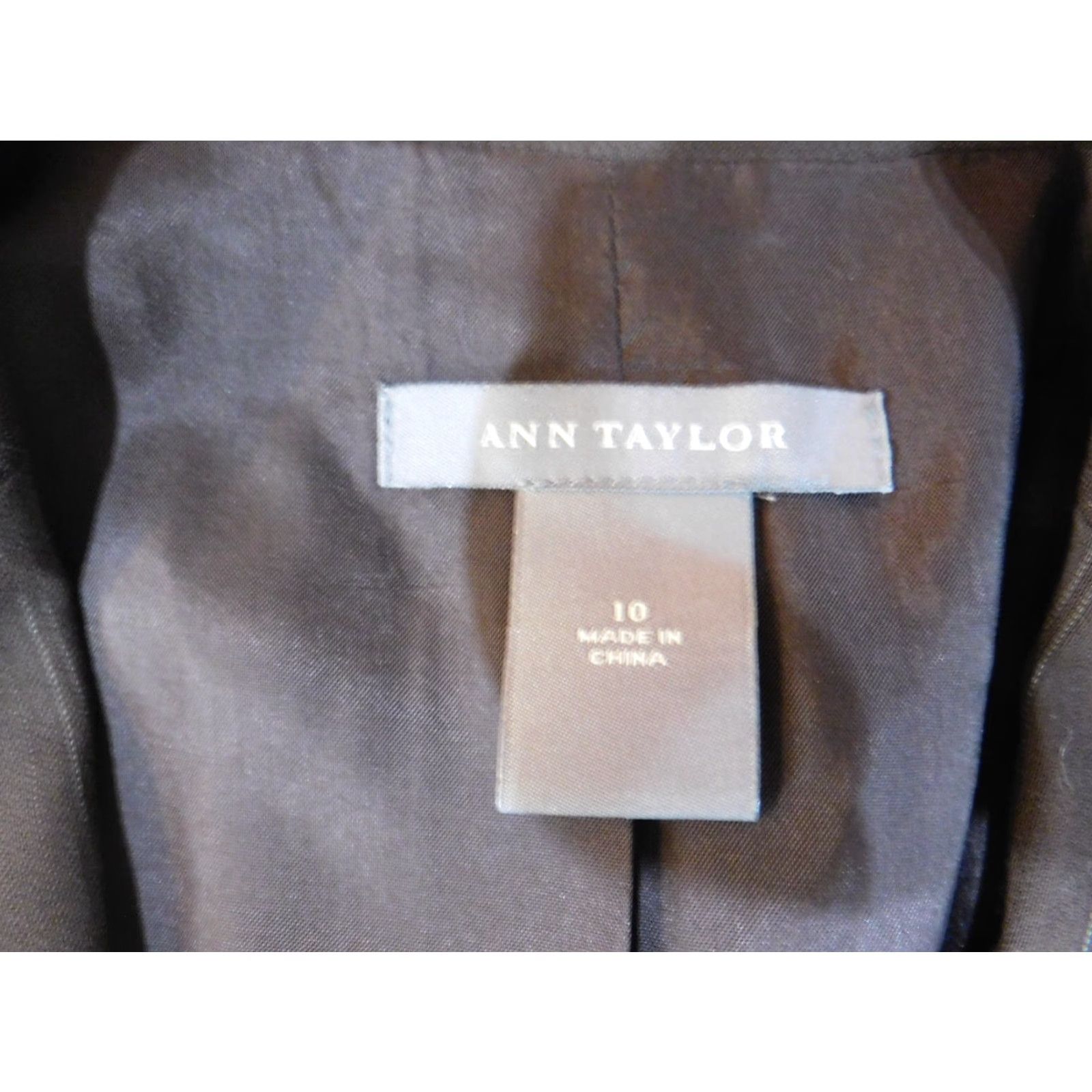 Ann Taylor Ann Taylor Blazer Jacket 10 Women Brown Wool Stripe Striped Knit Stretch Button Size L / US 10 / IT 46 - 6 Thumbnail