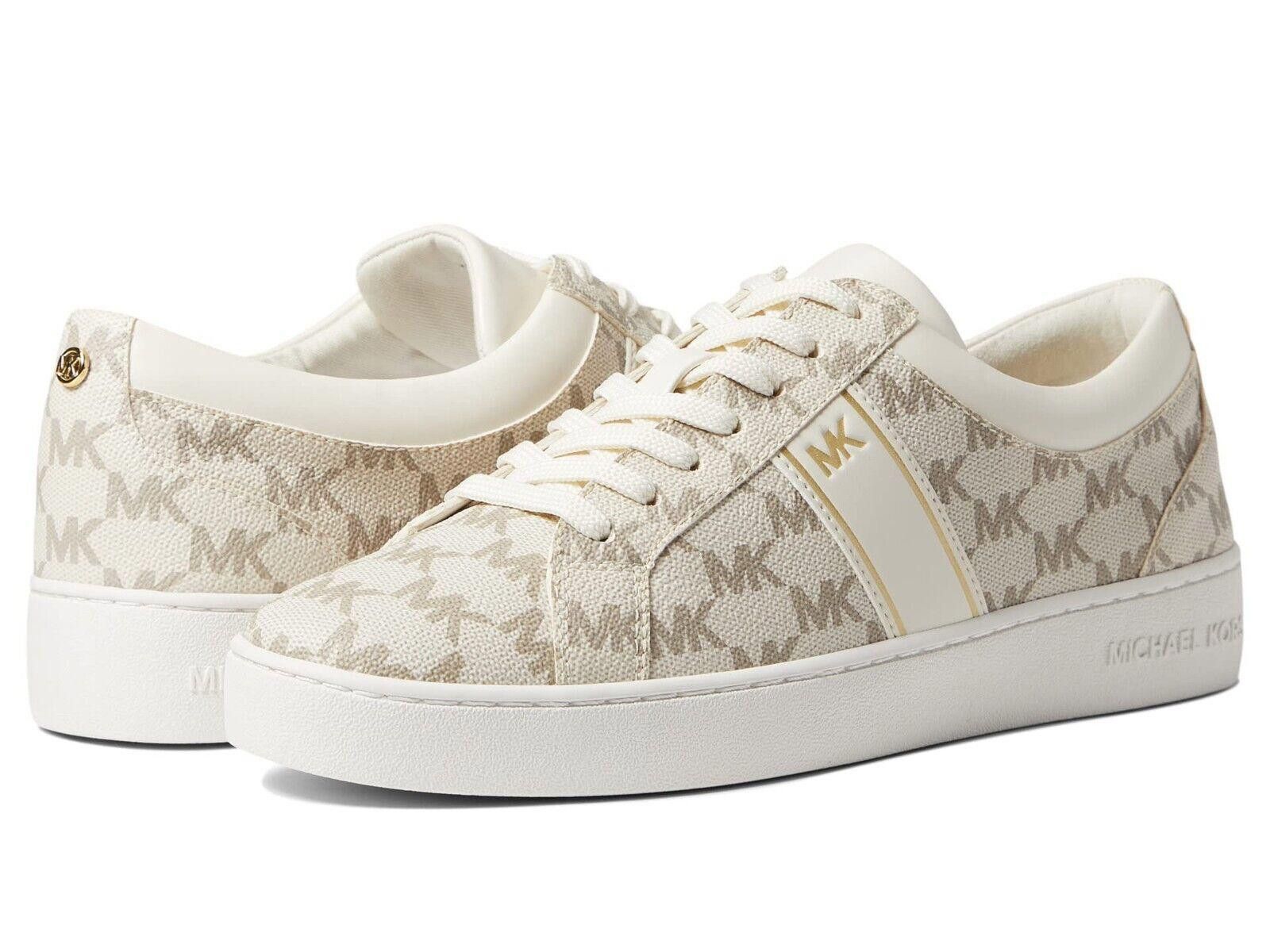 Michael Kors Womens Michael Kors Juno Stripe Lace-Up Shoe Vanilla 9 M NEW Size US 9 / IT 39 - 1 Thumbnail