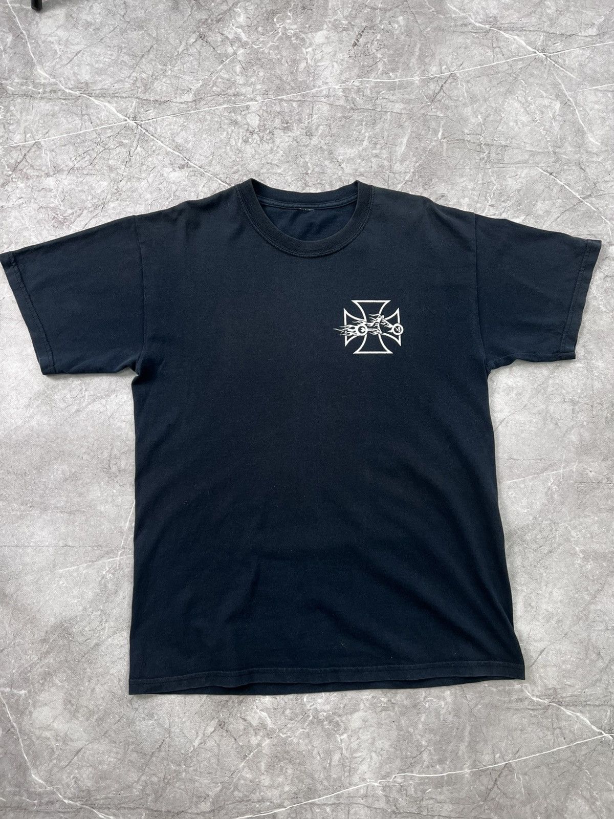 Harley Davidson × Vintage × West Coast Choppers 0Os Y2K West Coast Choppers Tee iron Cross Size US L / EU 52-54 / 3 - 7 Thumbnail