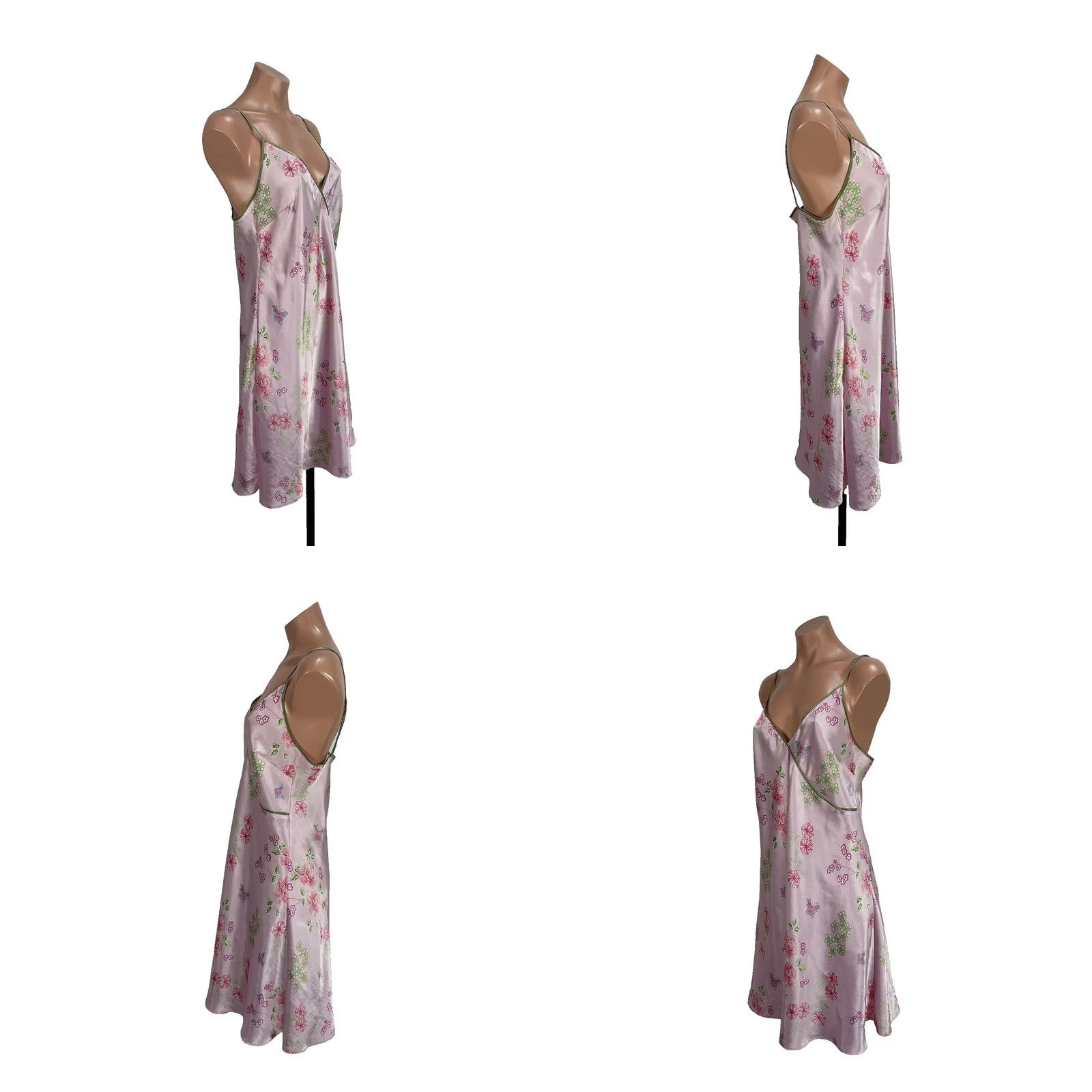 Vintage VINTAGE SUSSAN LINGERIE Nightie Sleepwear Gown Silky Pink Shiny Robe Peignoir 2pc Set M Womens Size ONE SIZE - 9 Thumbnail