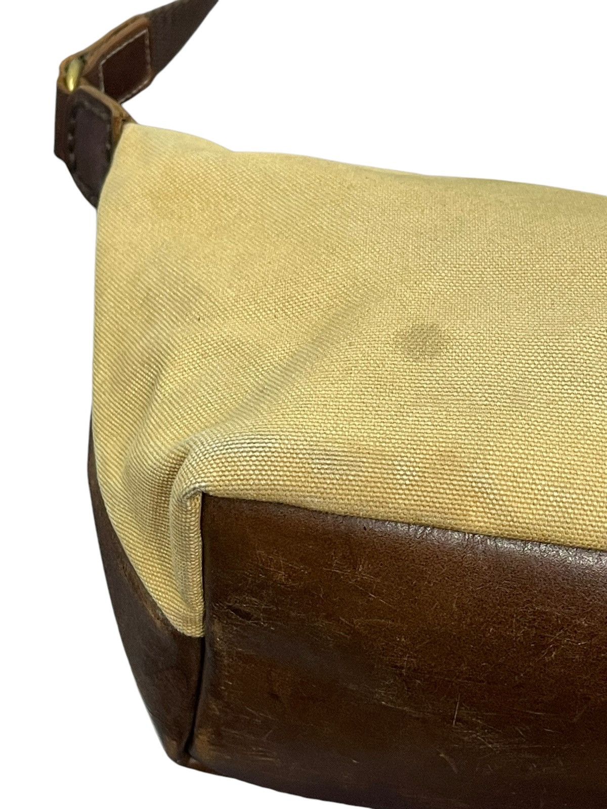 Japanese Brand Leather Patina Cotton Paquet Cross Body Bag 4🟩 Size ONE SIZE - 13 Thumbnail