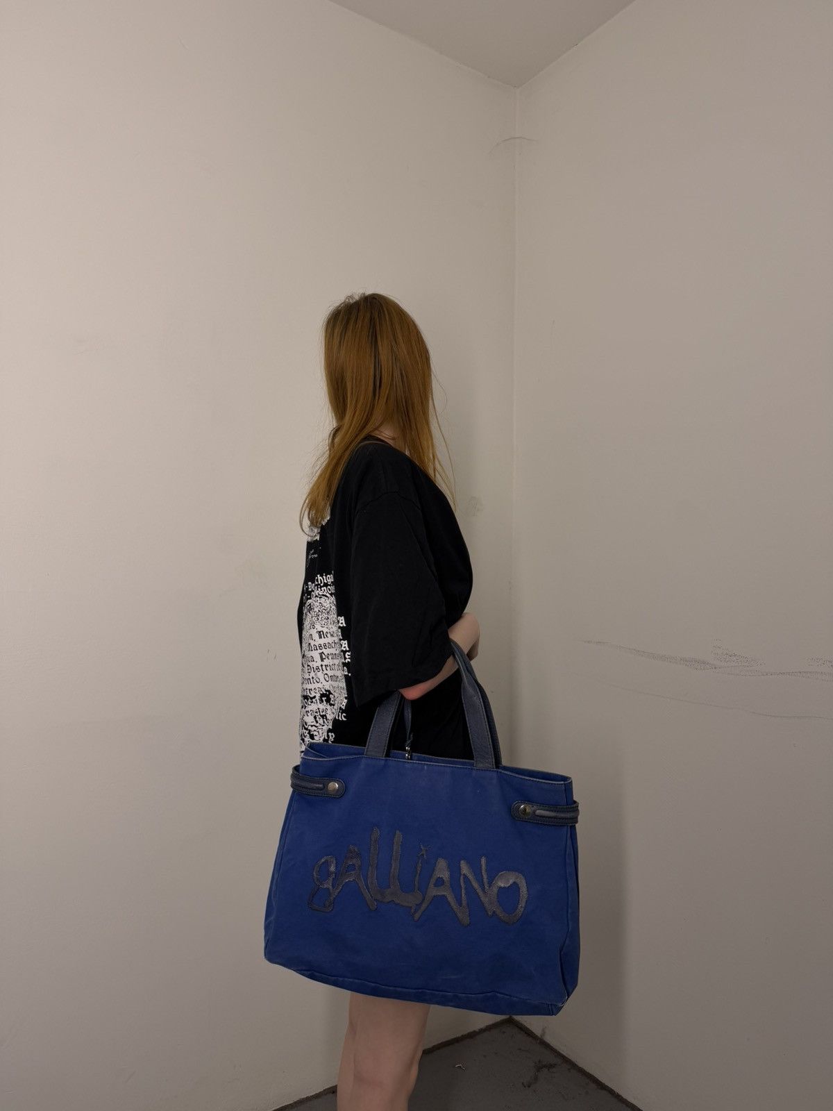 John Galliano Vintage 00s John Galliano Logo Cotton Bag Size ONE SIZE - 1 Thumbnail