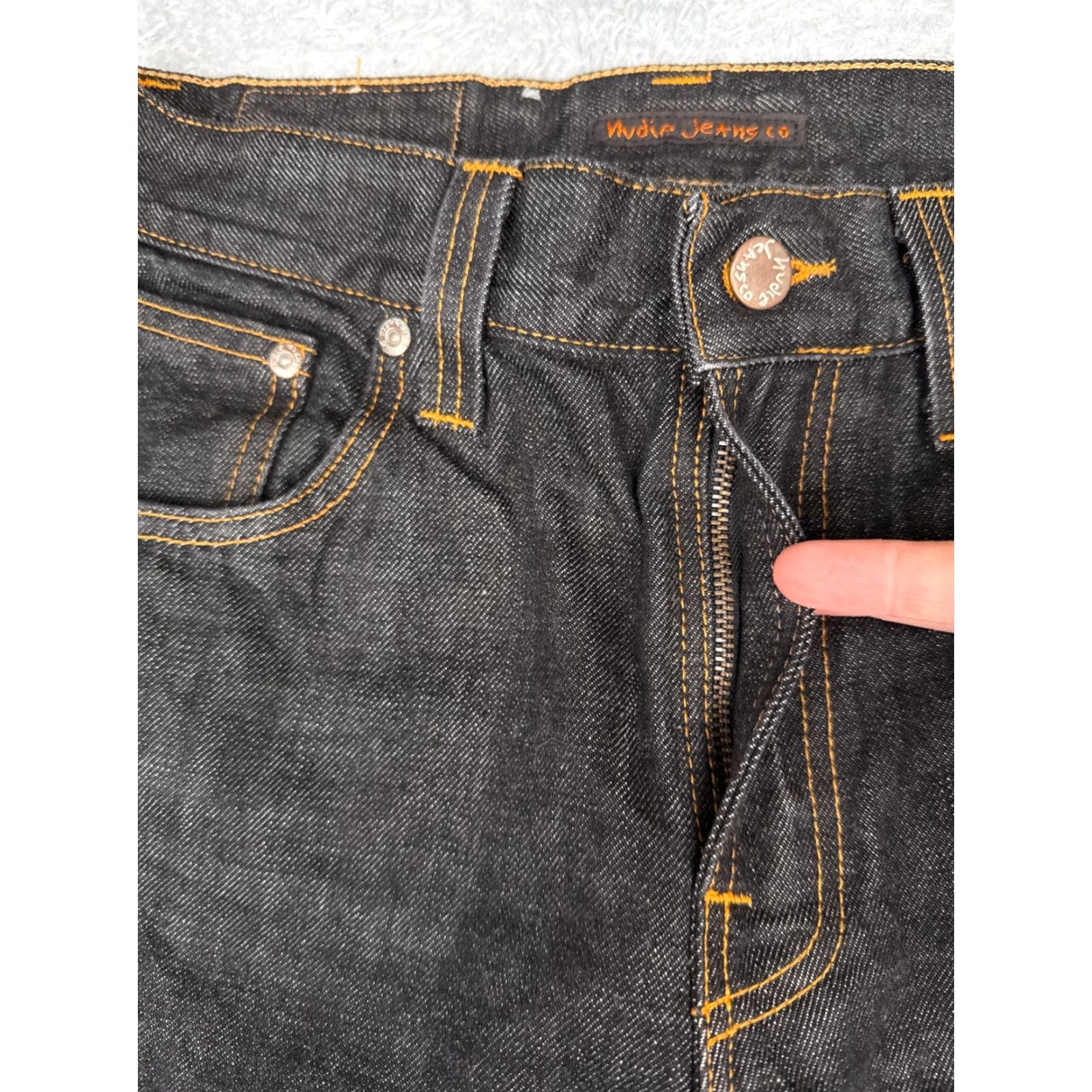 Nudie Jeans Nudie Jeans Co Jeans 32 Black Denim Straight Zip Fly 5-Pocket Slim Cotton Blend Denim Size US 32 / EU 48 - 5 Thumbnail