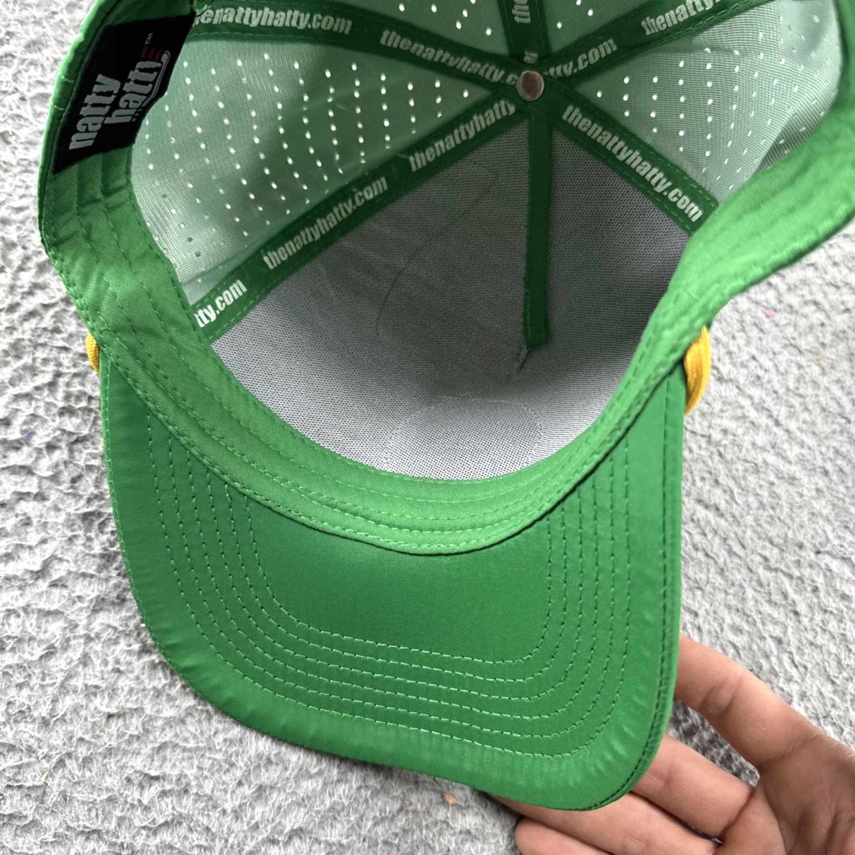 Vintage Natty Hockey Hat SnapBack Green Hat Cap Vented Adjustable Varsity Baseball Cap Hat, One Size, Men Size ONE SIZE - 6 Thumbnail