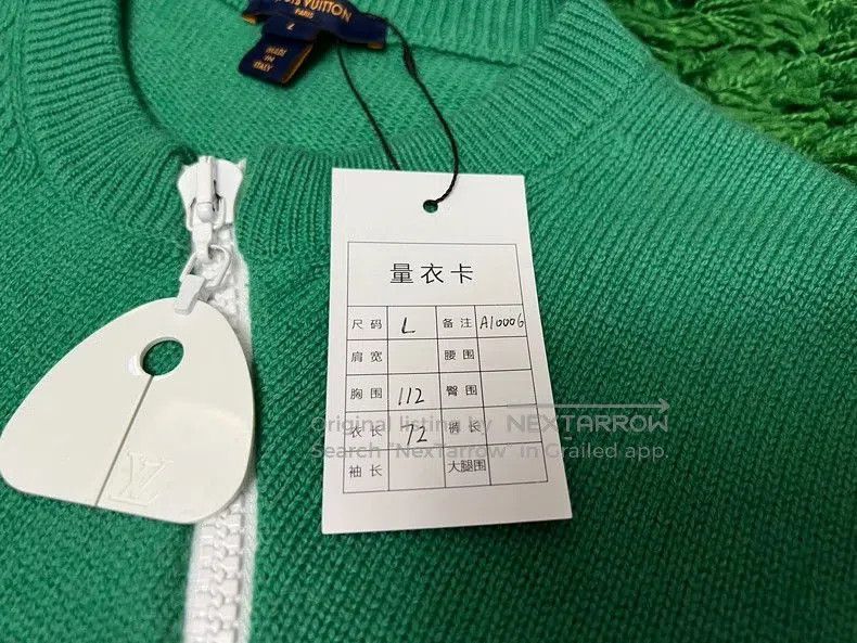 Louis Vuitton Louis Vuitton Green Zip Sleeve Sweater. Size US L / EU 52-54 / 3 - 6 Thumbnail