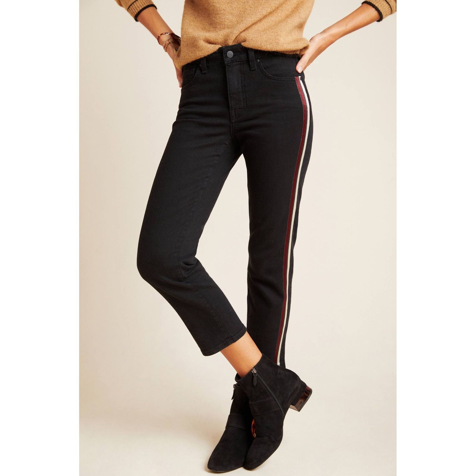 Anthropologie New Anthropologie Darria Striped Trousers by Velvet $198 26 Size 26" / US 2 / IT 38 - 3 Thumbnail