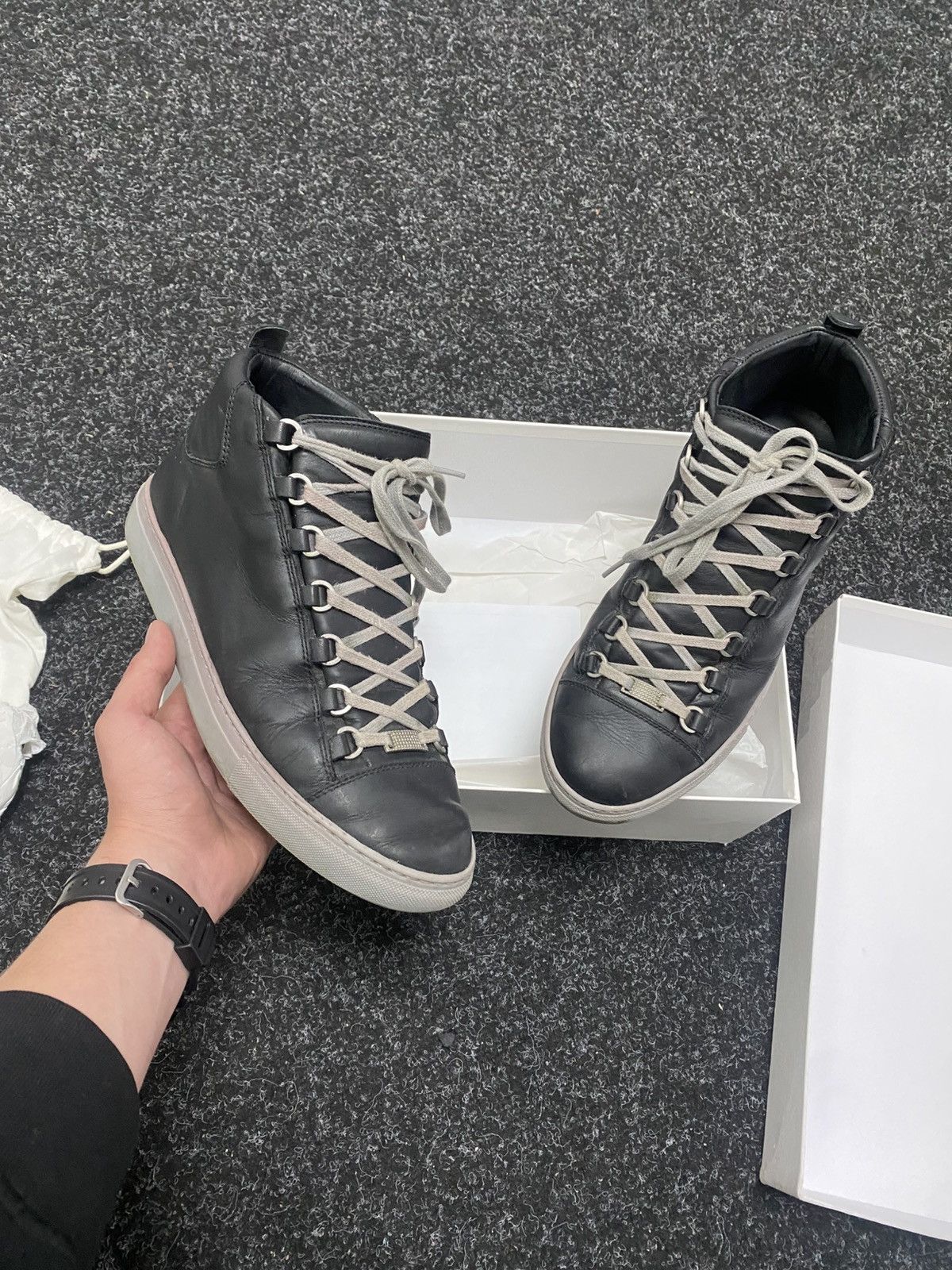 Balenciaga Balenciaga Arena leather sneakers archive style Hedi 