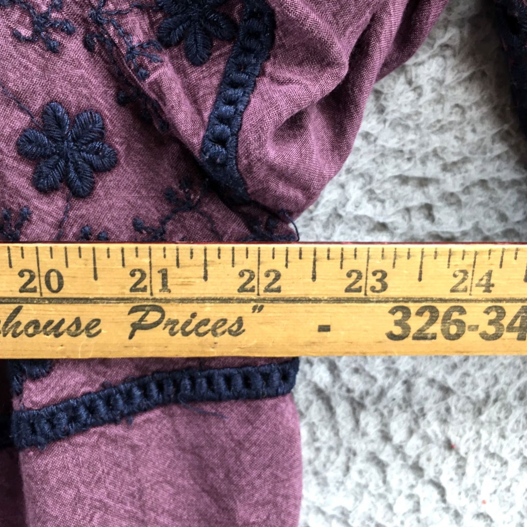 Vintage Indigo Womens S Cardigan Duster Purple Boho Embroidered Fringe Hem Casual Shirt/Top (Indigo Thread) Size S / US 4 / IT 40 - 6 Thumbnail