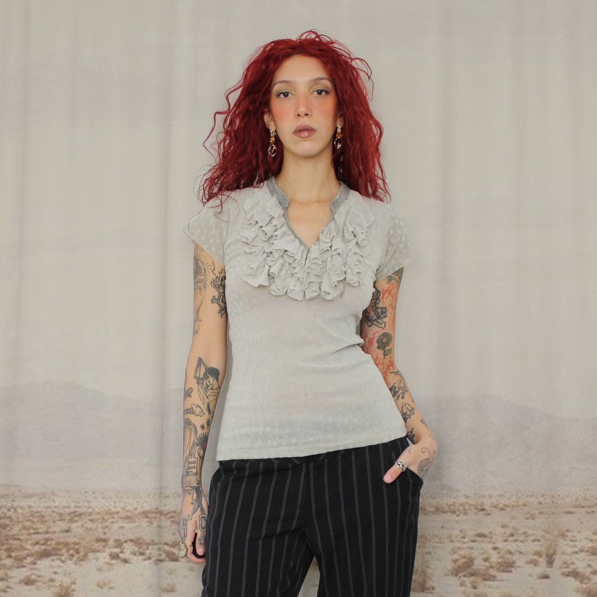 Other 🪽RUFFLE POLKA DOT TOP🪽 Size S / US 4 / IT 40 - 1 Thumbnail