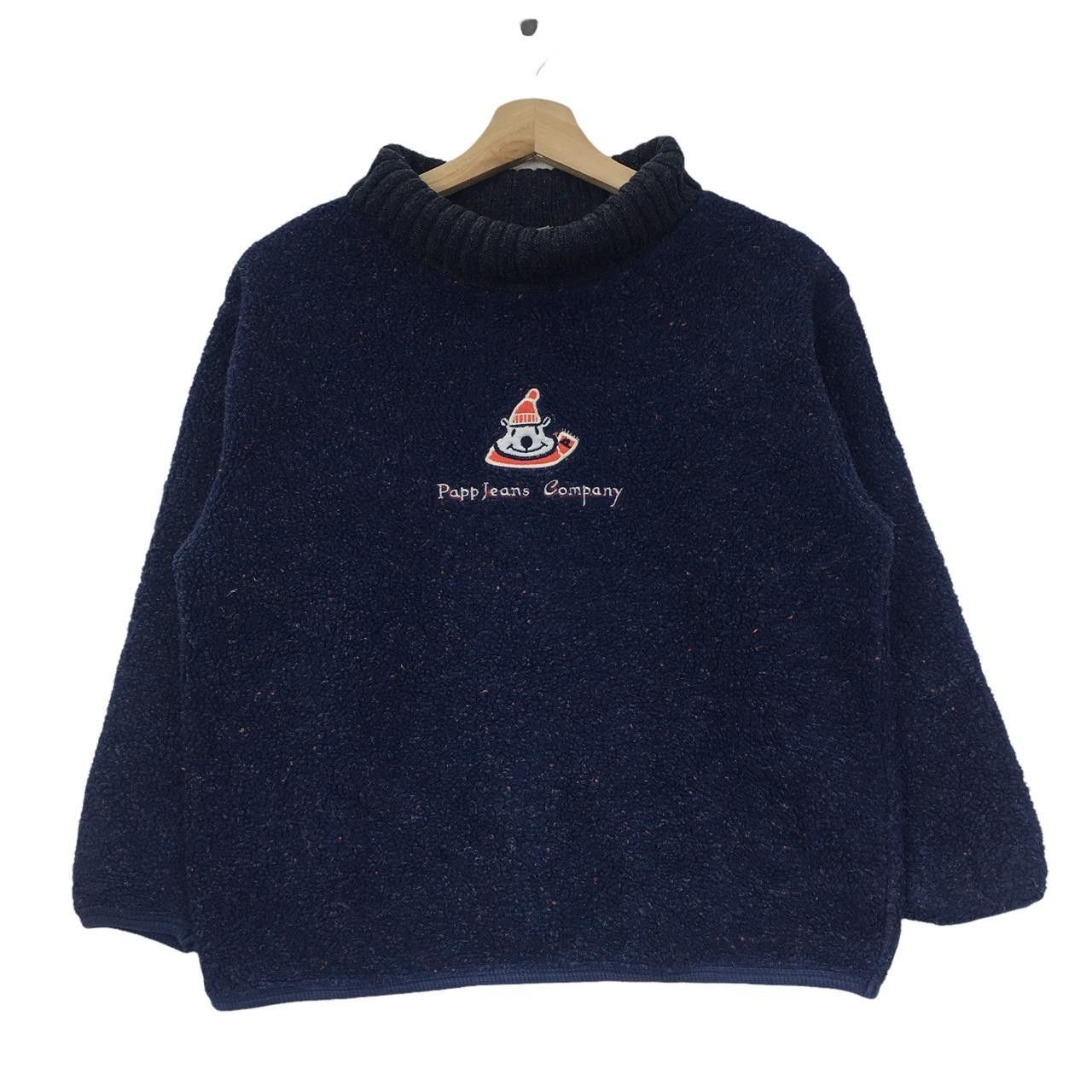 Vintage Vtg PAPP JEANS COMPANY Bear Fleece Sweater Sweatshirt Tokyo Size S / US 4 / IT 40 - 1 Thumbnail