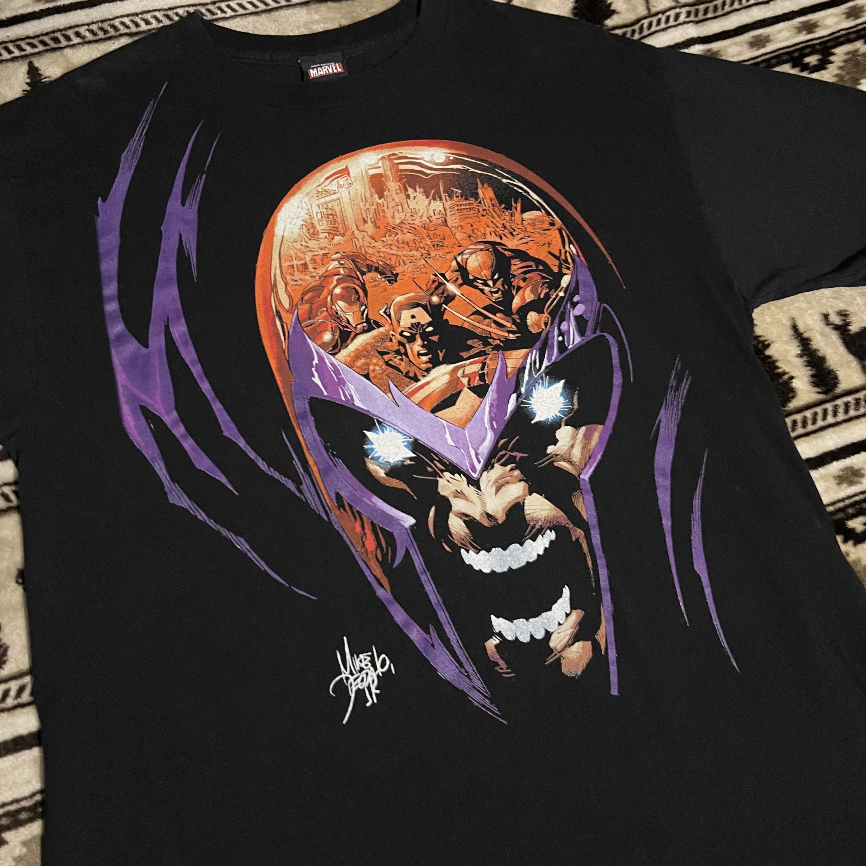 Mad Engine × Vintage Vintage Mad Engine Magneto Shirt Mens Large Marvel Xmen Size US L / EU 52-54 / 3 - 4 Thumbnail
