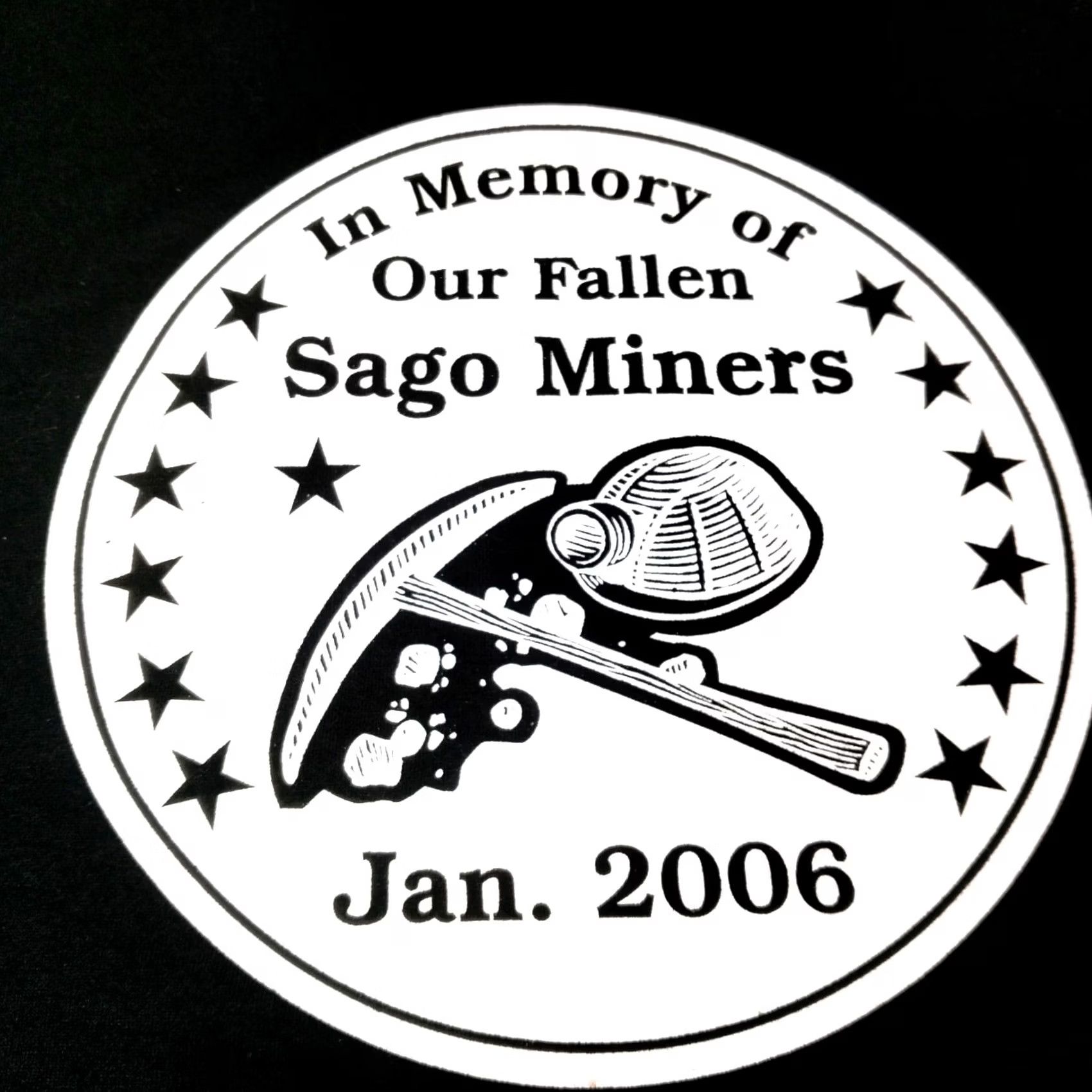 Jerzees Sago Mine Disaster Shirt Large In Memory Of Our Fallen Coal Miners WV History Shirt Mens Black Cotton Blend Knitted Crew Neck Short Sleeve Jersey ZER Size US L / EU 52-54 / 3 - 2 Thumbnail