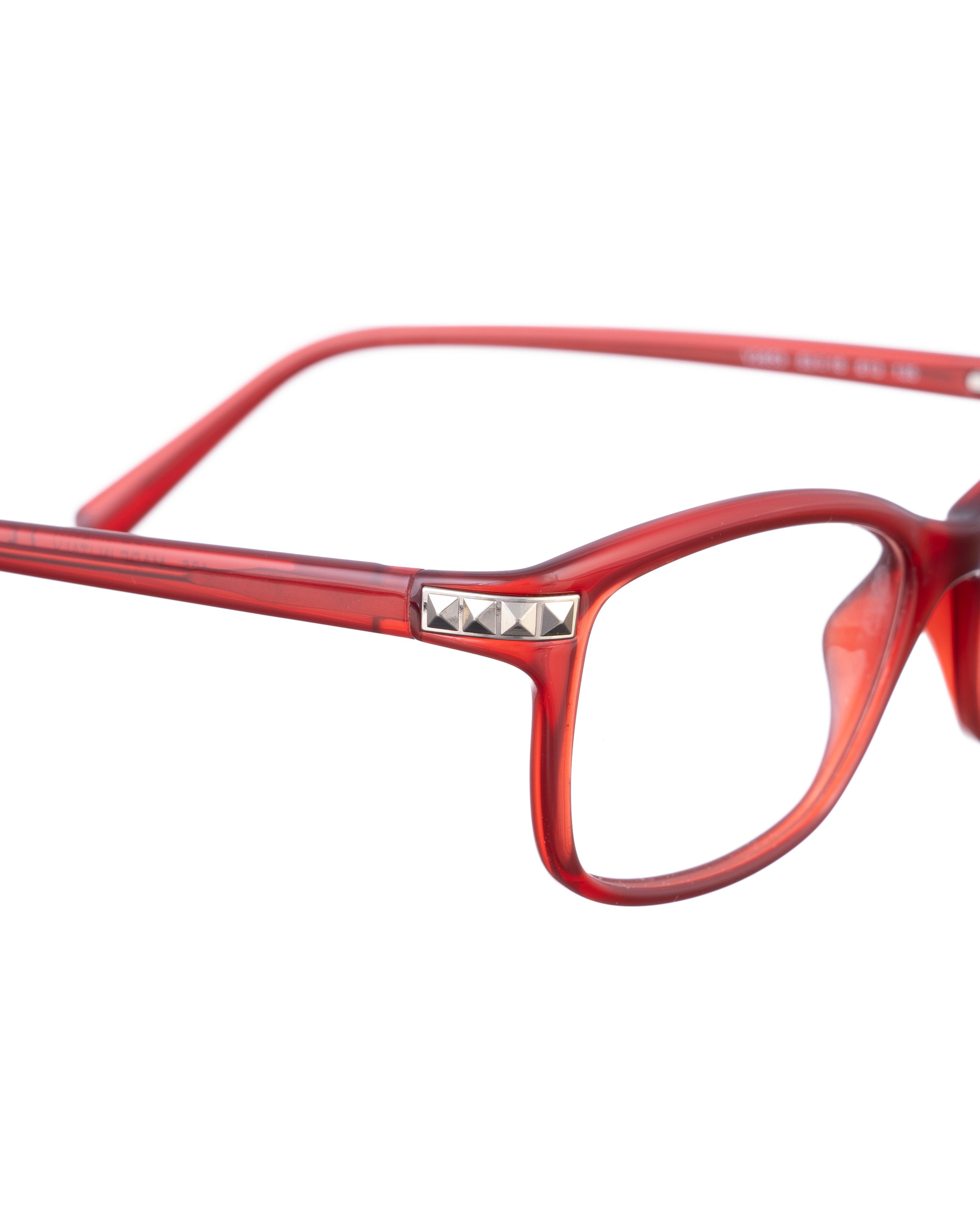 Valentino Valentino 00s Red Nerdy Glasses with Studs Size ONE SIZE - 3 Thumbnail