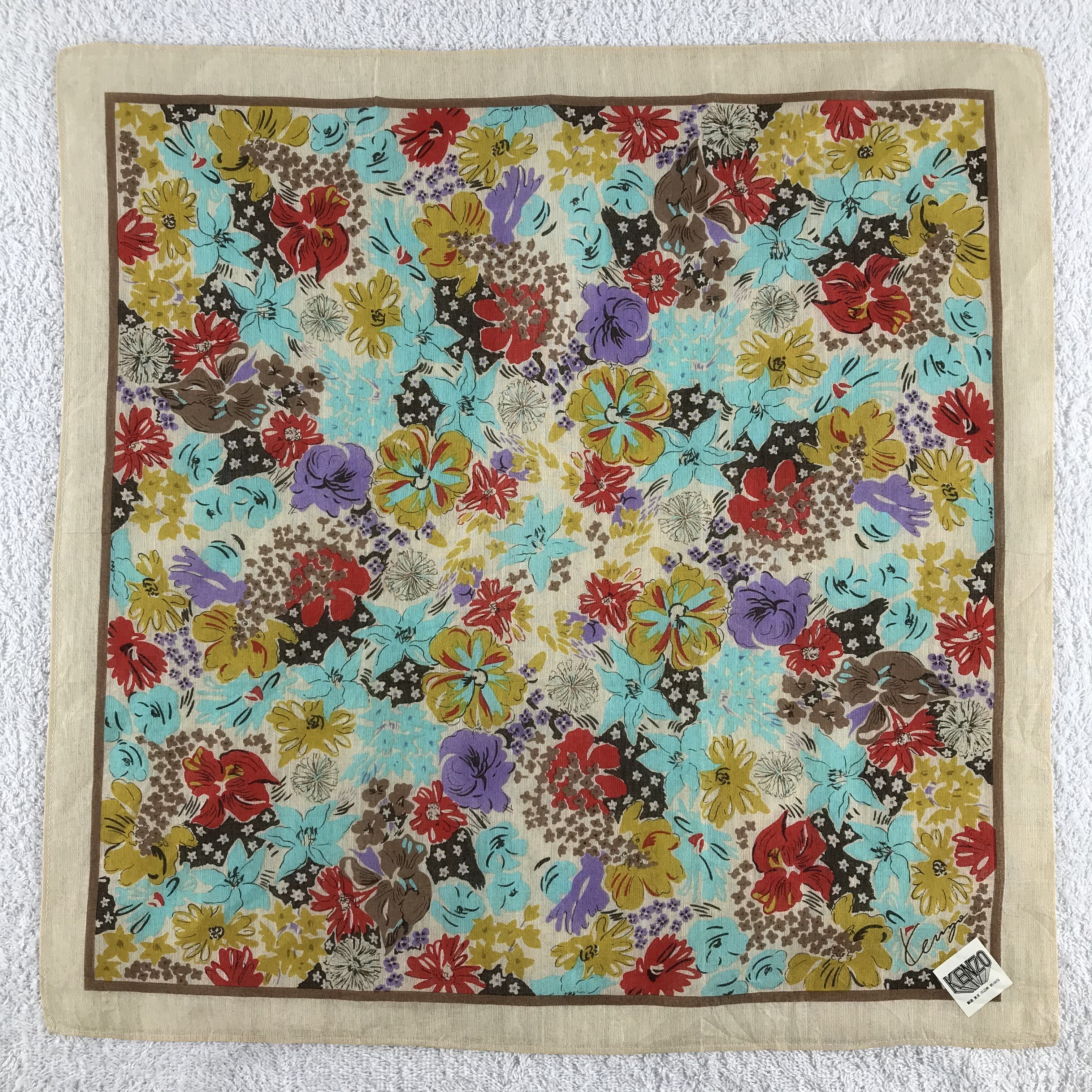 Kenzo × Vintage Kenzo Bandana / Handkerchief / Neckerchief - S240 Size ONE SIZE - 1 Thumbnail