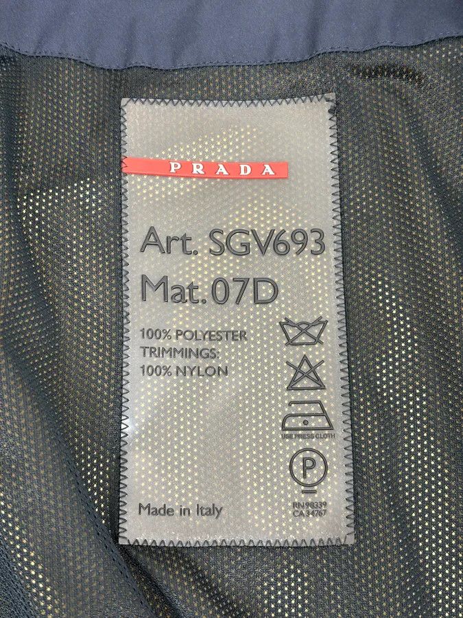 Prada 2000s Prada Navy Linea Rossa Windbreaker Jacket Size US M / EU 48-50 / 2 - 10 Thumbnail