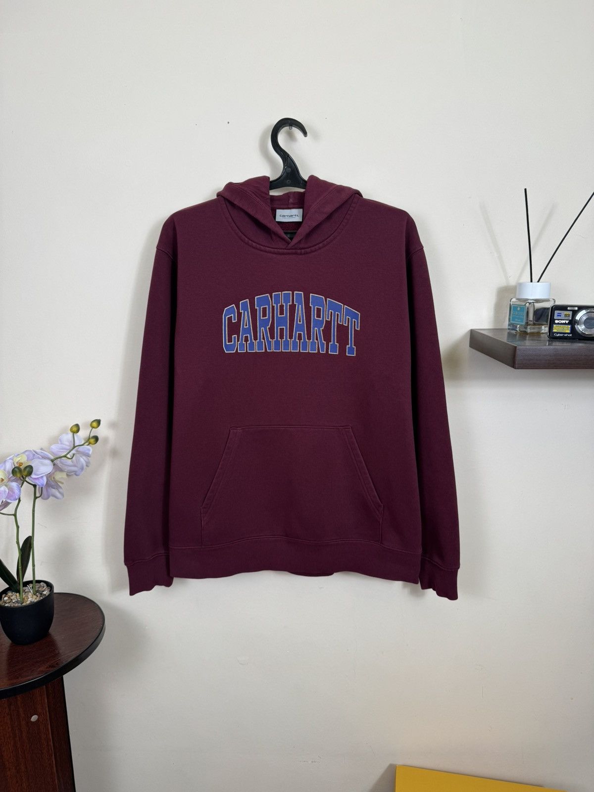 Carhartt Wip Carhartt WIP Hoodie Hooded Theory Sweat Burgundy Sz XL Size US XL / EU 56 / 4 - 1 Thumbnail