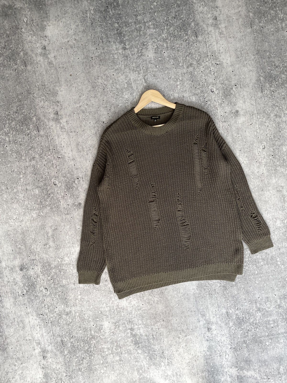 Vintage Avant-garde knitted sweatshirt with scuffs Size S oversized Size US S / EU 44-46 / 1 - 5 Thumbnail