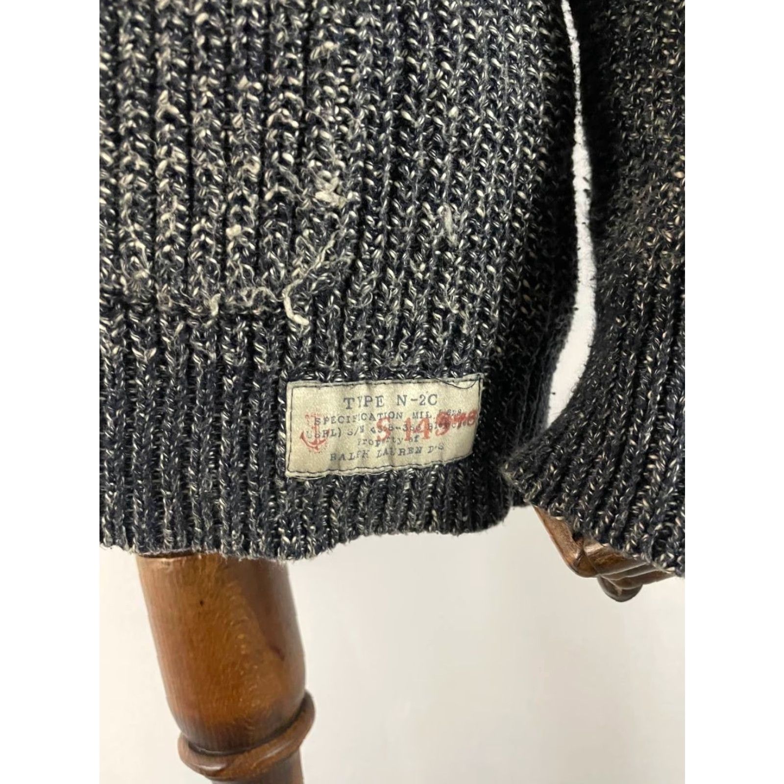 Vintage Denim & Supply Ralph Lauren Mens Cardigan Sweater L Black Long Sleeve Men Regular Fit Casual Shirt Size US L / EU 52-54 / 3 - 6 Thumbnail