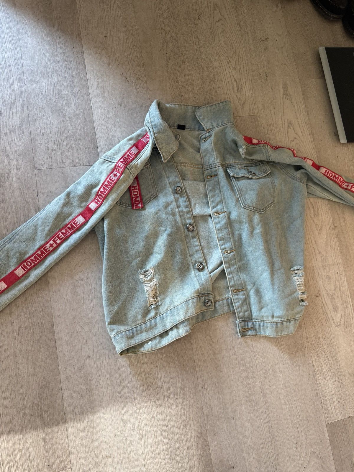 Japanese Brand × Vintage Homme-Femme Denim Jacket Size US L / EU 52-54 / 3 - 3 Thumbnail