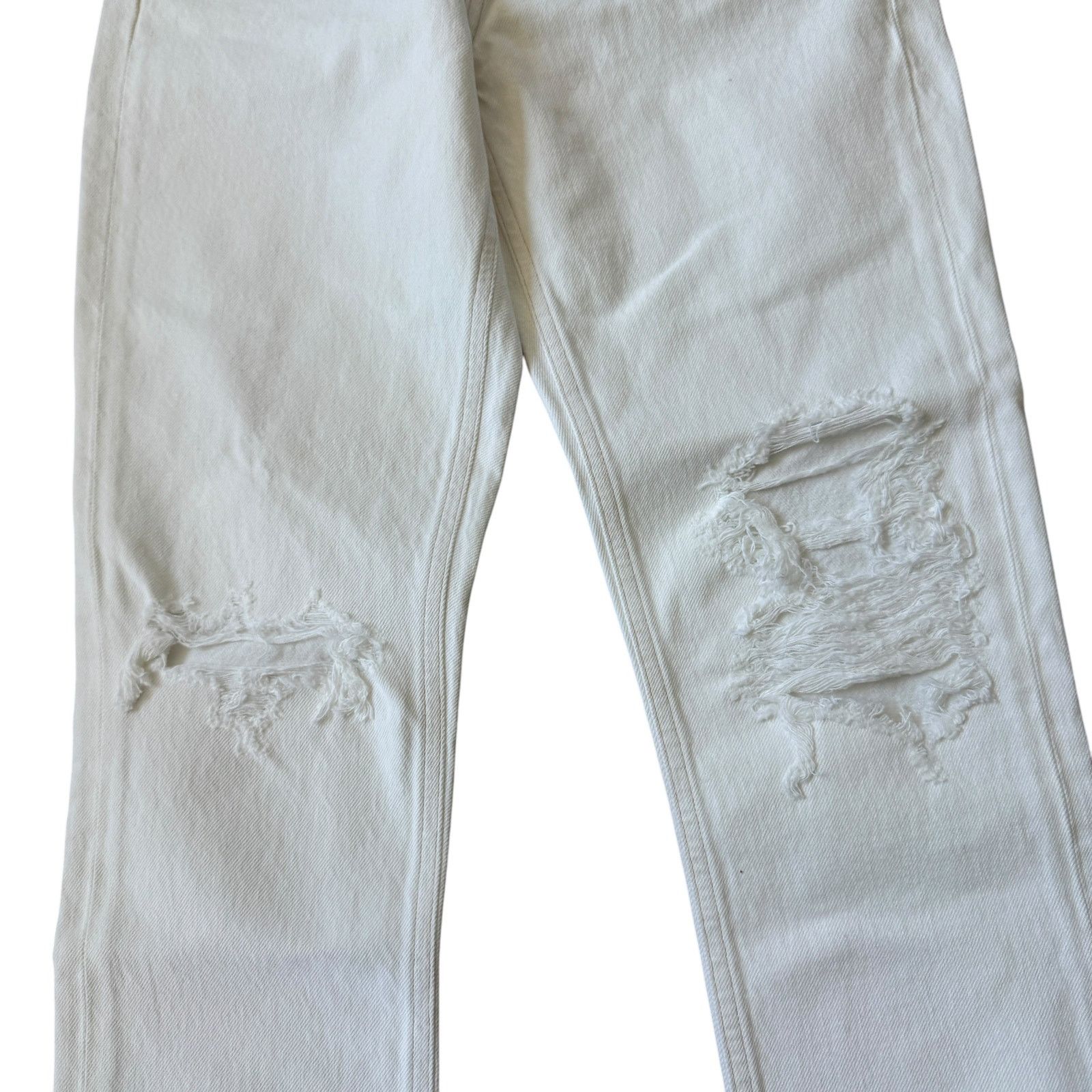 Agolde NEW AGOLDE Riley High Rise Straight Crop Jeans Veil White Size 24" / US 00 / IT 34 - 5 Thumbnail