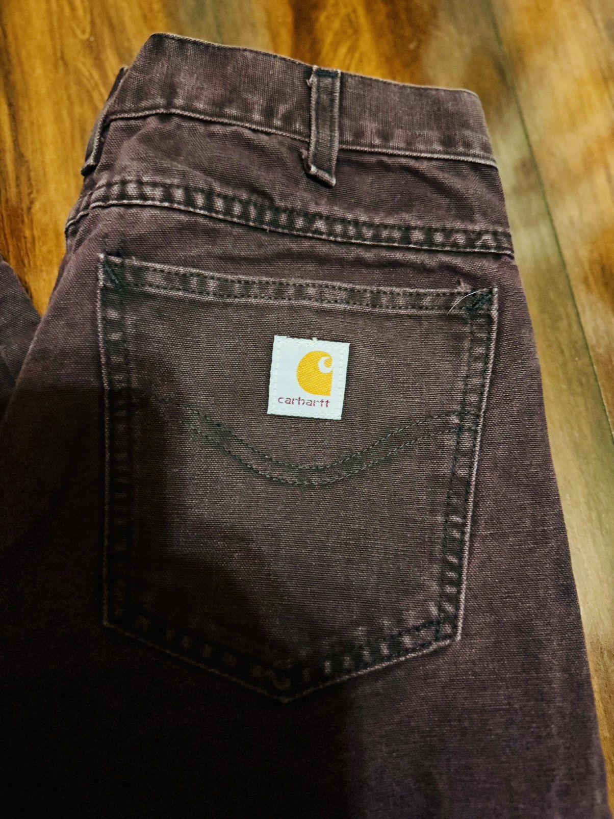 Carhartt × Vintage Vintage & Rare 90s Carhartt Burgundy Pants Size US 32 / EU 48 - 5 Thumbnail