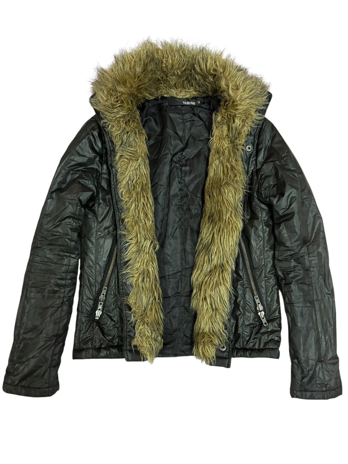 14th Addiction × Japanese Brand × Vintage Vintage Varosh Japan Faux Fleece Bondage Puffer Jacket Size US S / EU 44-46 / 1 - 6 Thumbnail